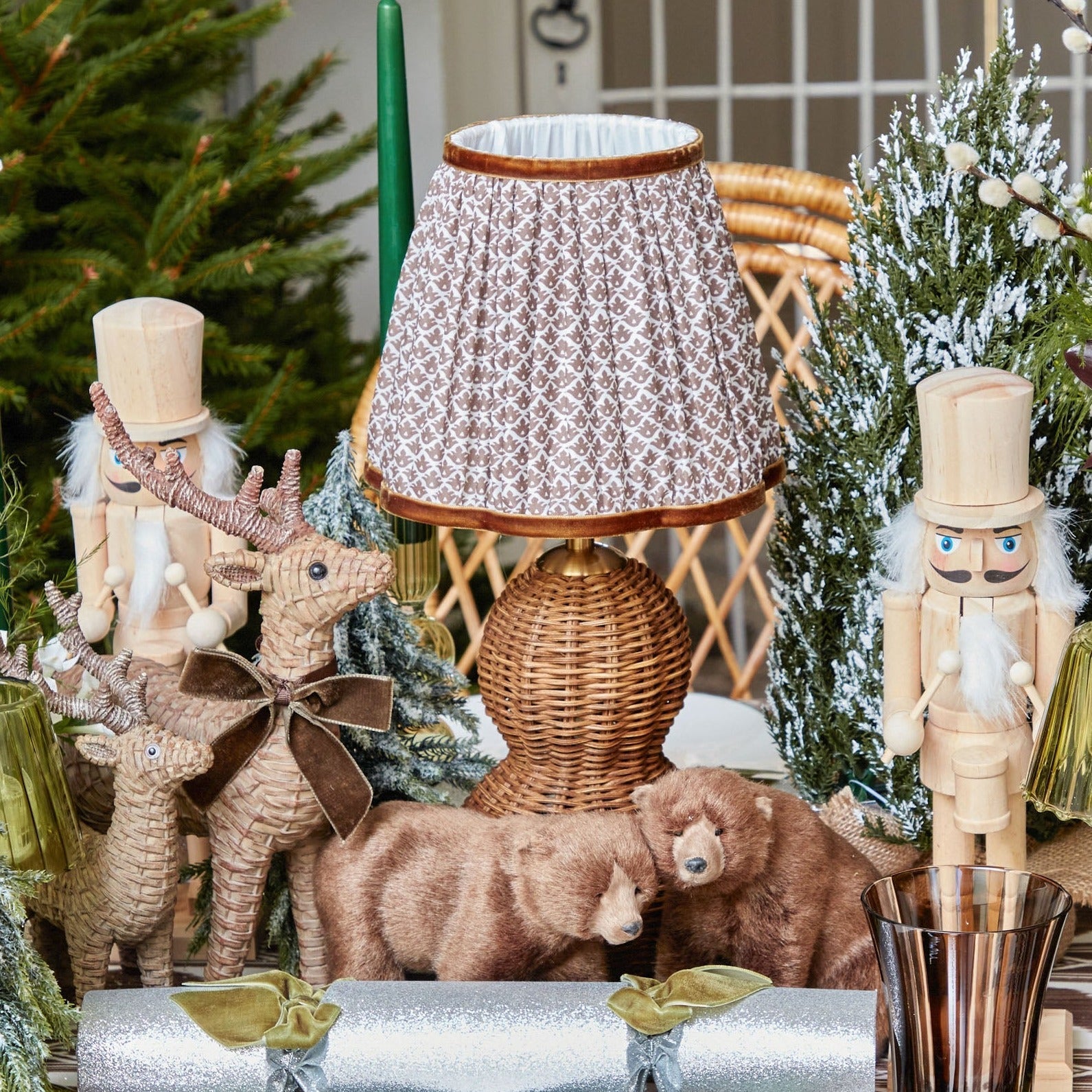 Enhance your decor with the soothing presence of a rich chocolate lampshade, courtesy of the Rattan Bardot Rechargeable Lamp, perfect for exuding a comforting and inviting aura.