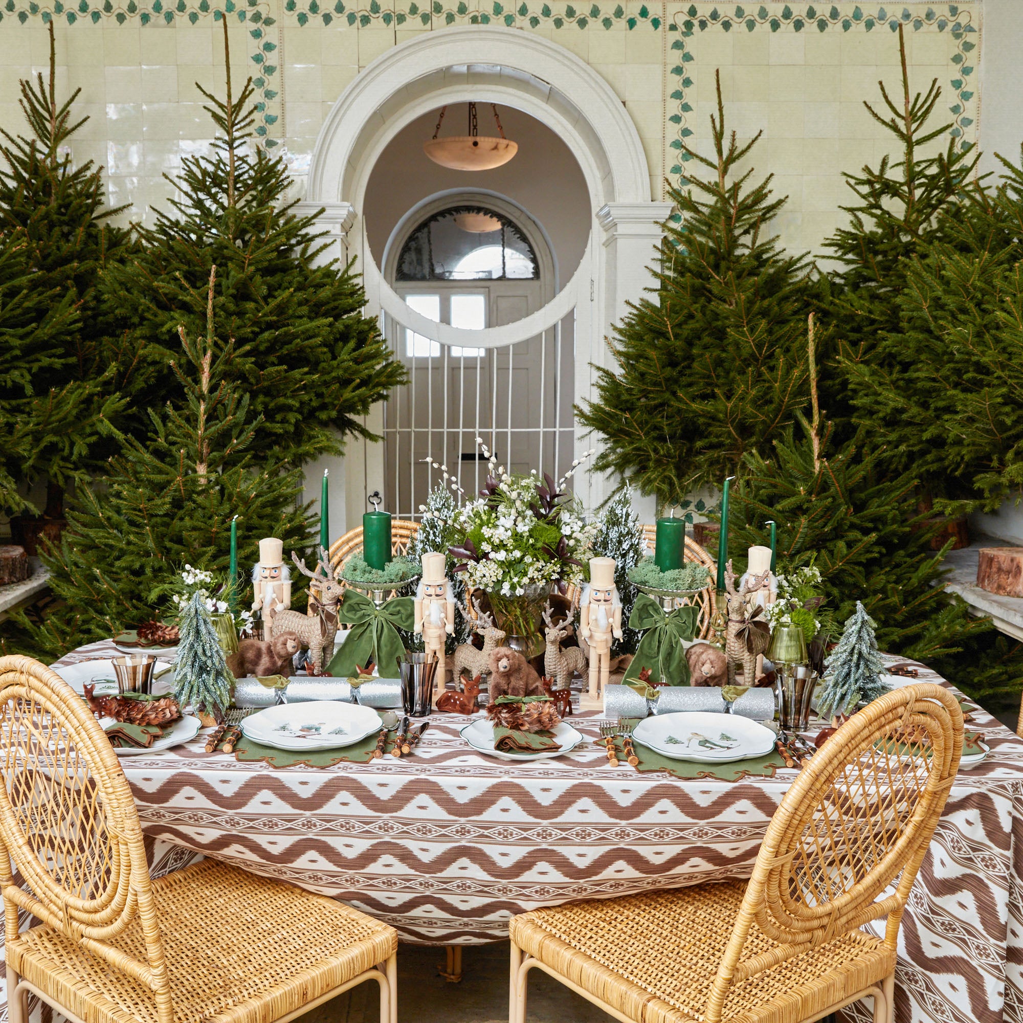 These Rattan Reindeer figures add a touch of woodland charm to your seasonal display.