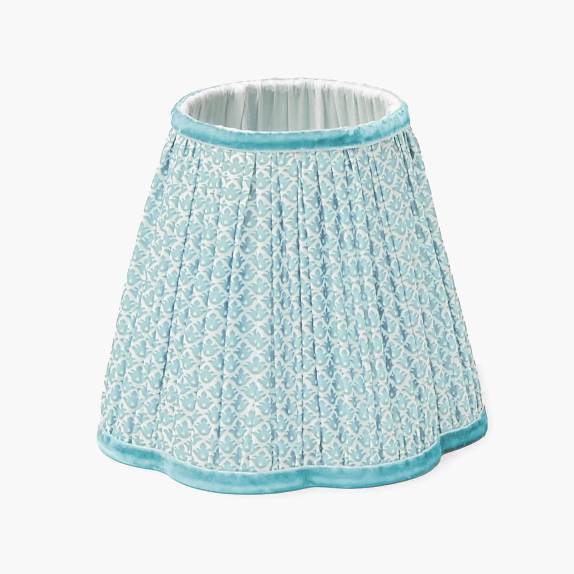 Soft Blue Lotus Lampshade (18cm)