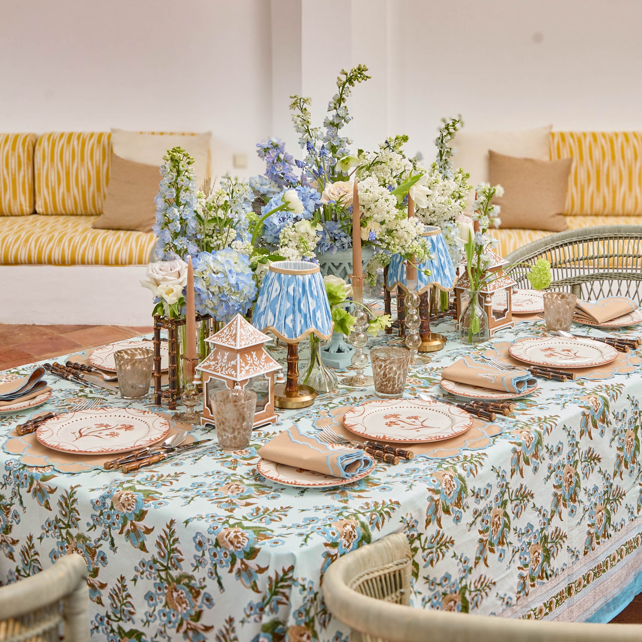 Short Burnt Bamboo Rechargeable Lamp