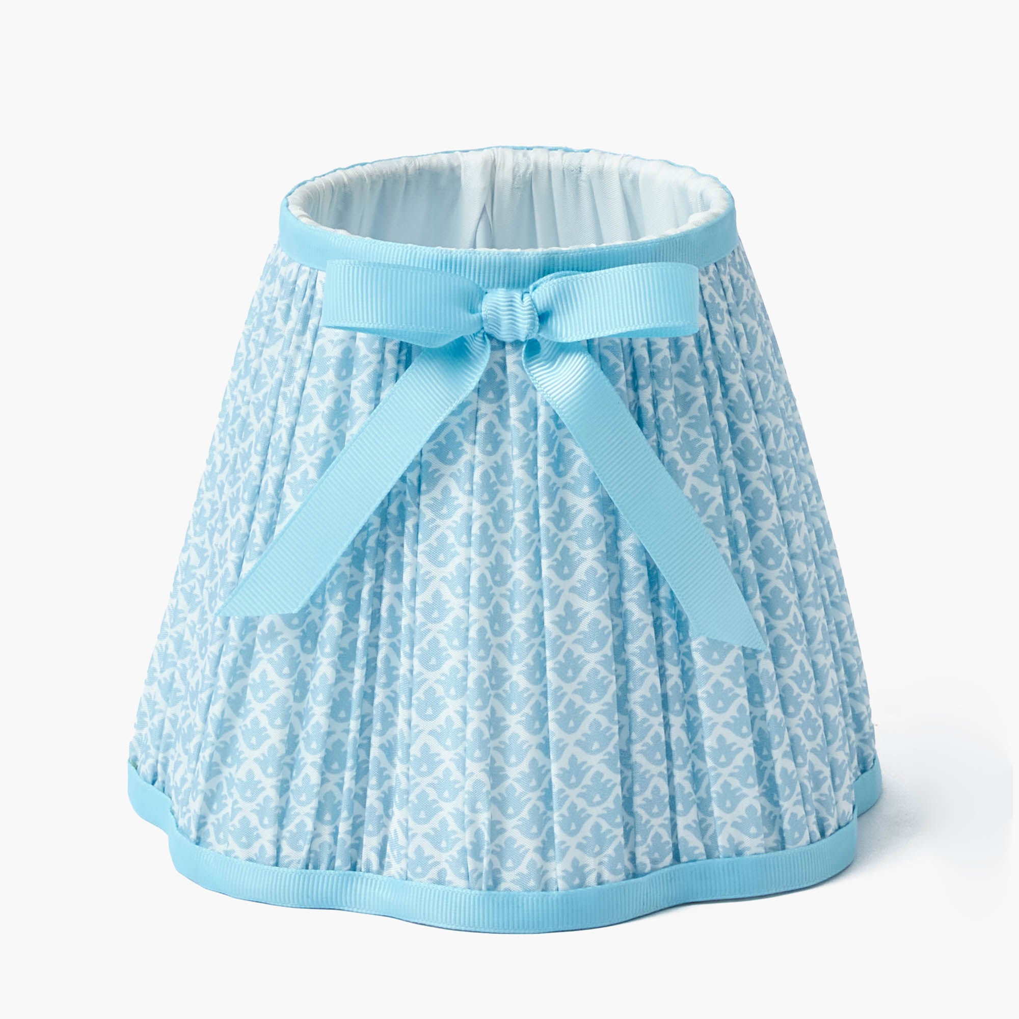 Edie Rechargeable Lamp with Soft Blue Lotus Bow Shade (18cm)