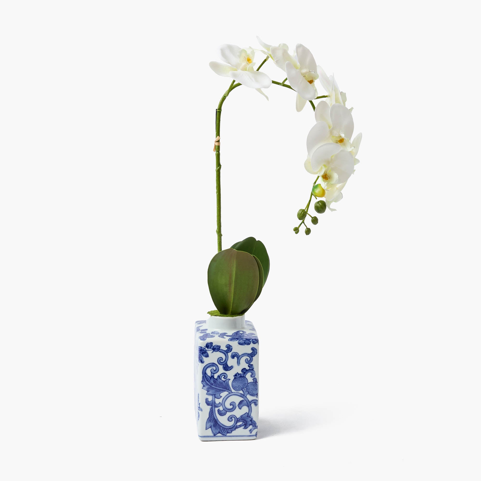 Faux Orchid in Chinoiserie Vase