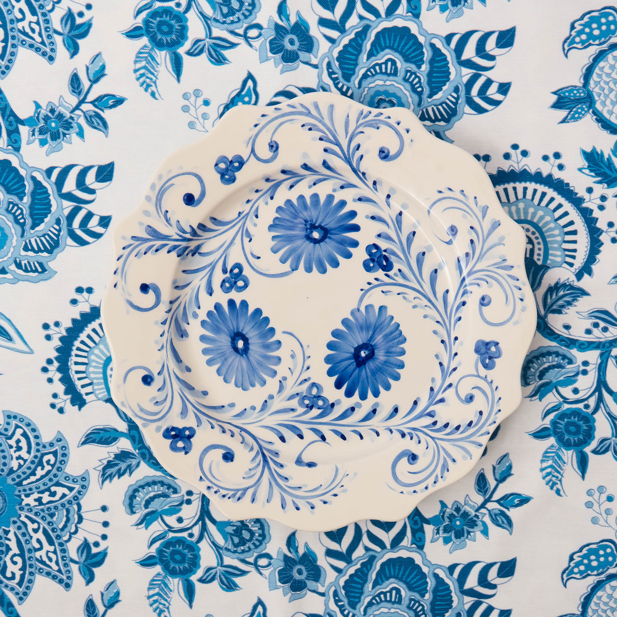 Blue Flowers Starter Plate