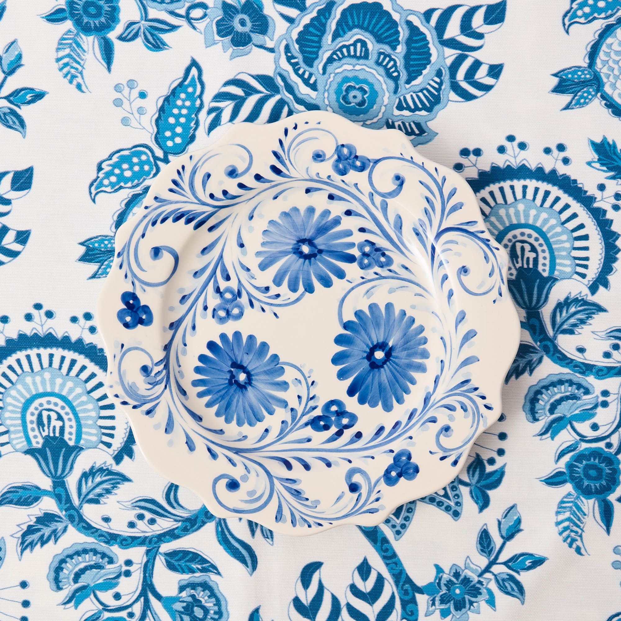 Blue Flowers Dinner Plate
