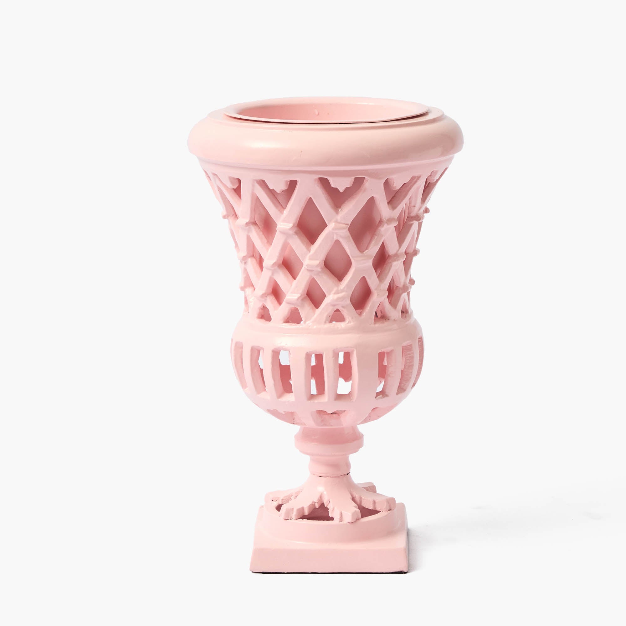 Small Adelaide Pink Lattice Urn Vase