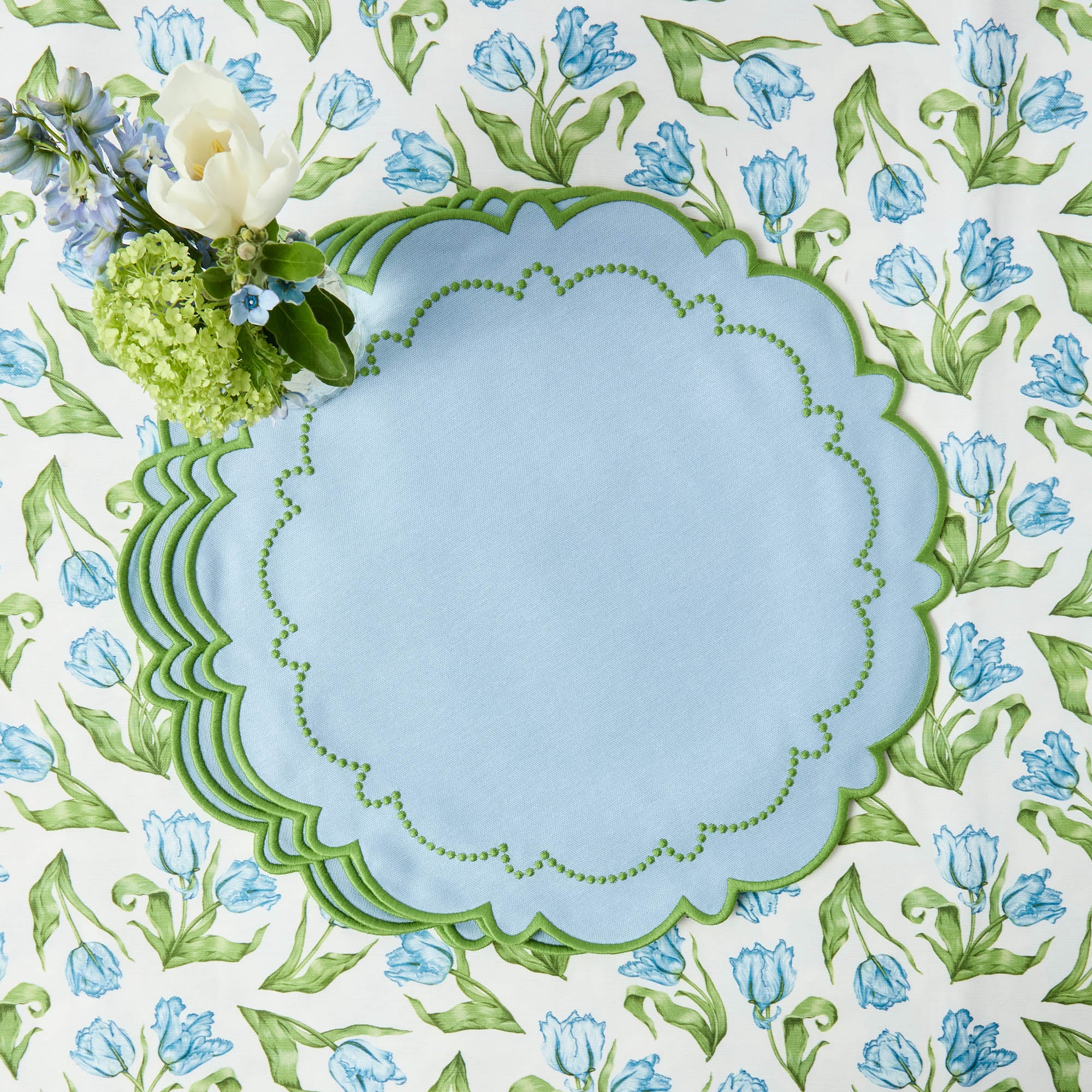 Mariana Blue & Green Placemats (Set of 4)