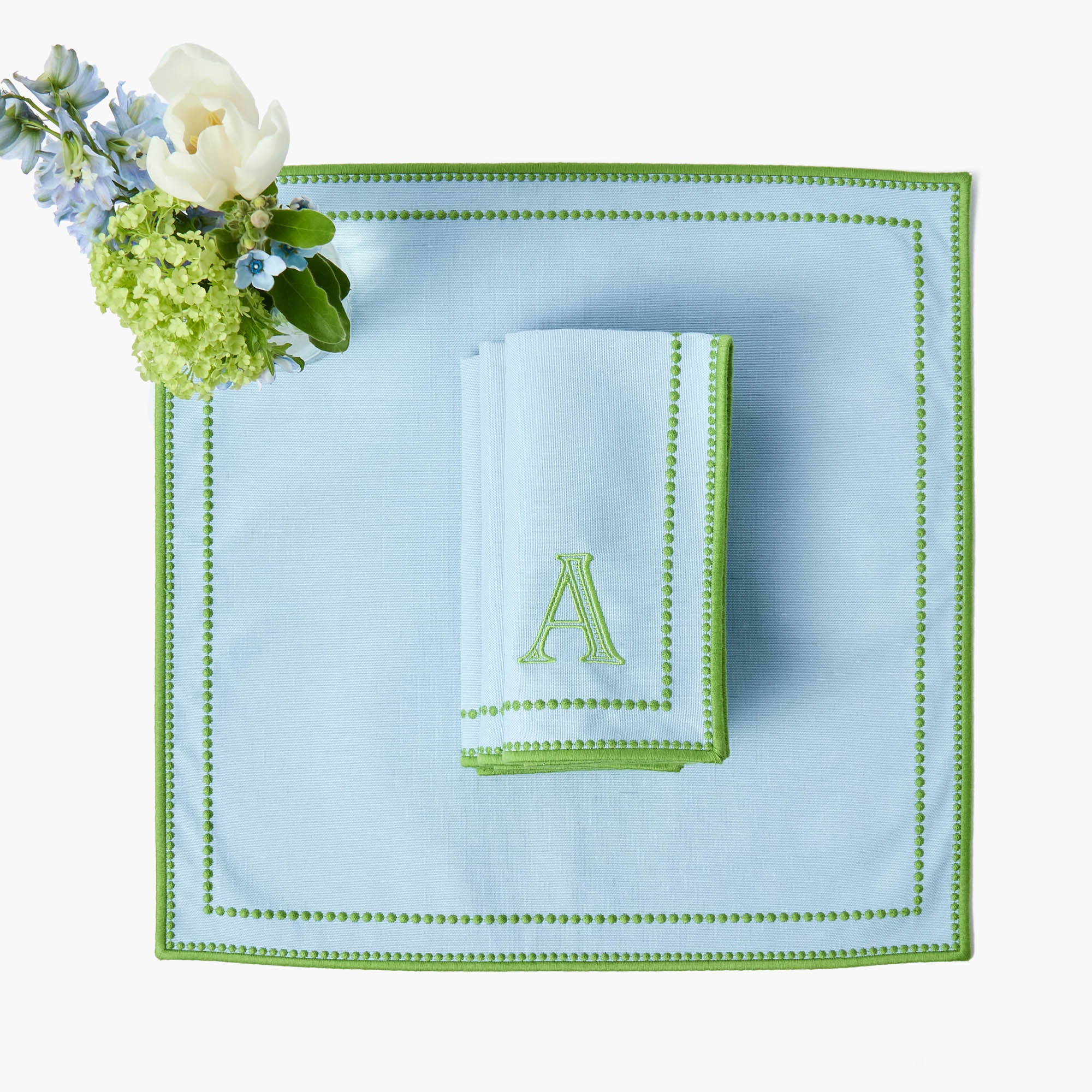 Mariana Blue & Green Placemats & Napkins (Set of 4)