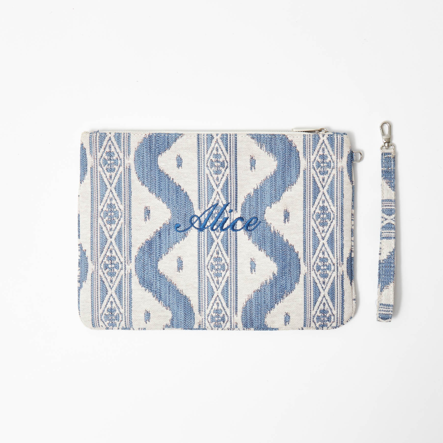 Unleash your inner fashionista with "The Tote-ally Fabulous" Giftscape, starring the Mrs. Alice Tote Bag in Blue Ikat.