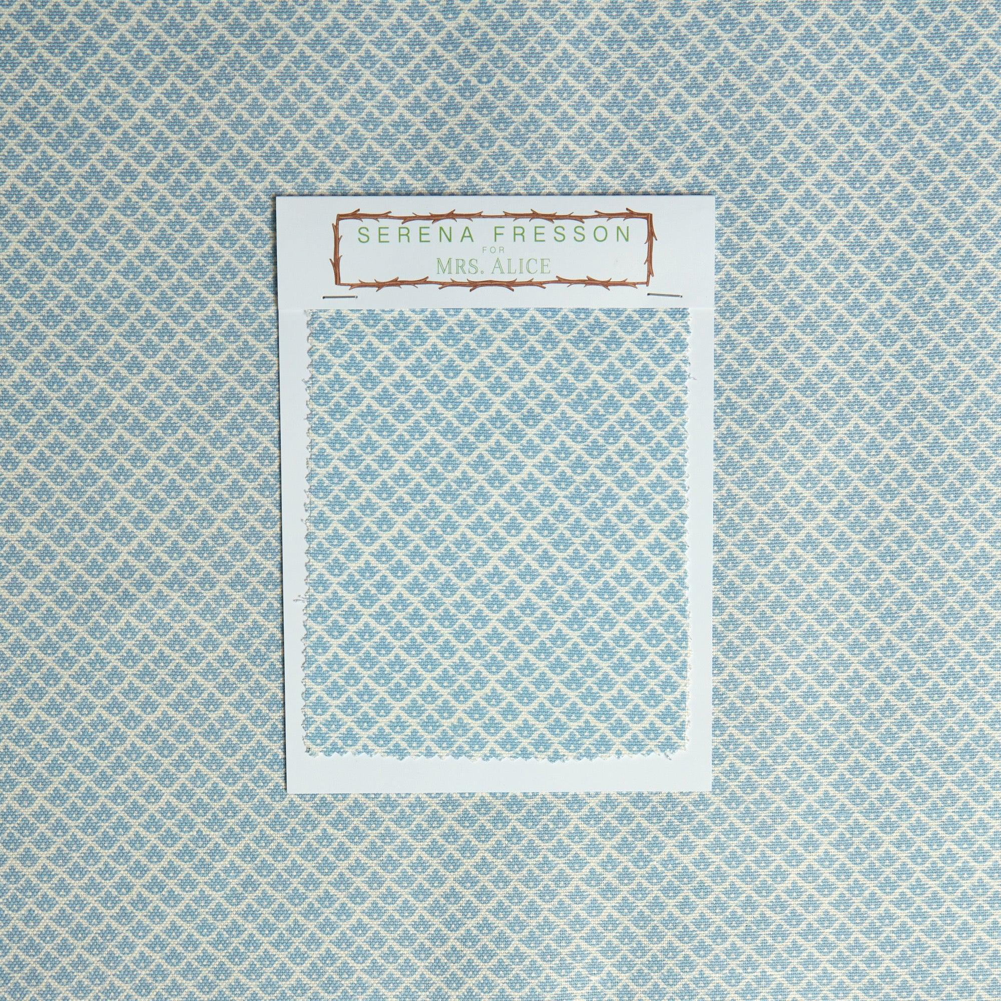 Blue Lotus Flower Fabric - Mrs. Alice