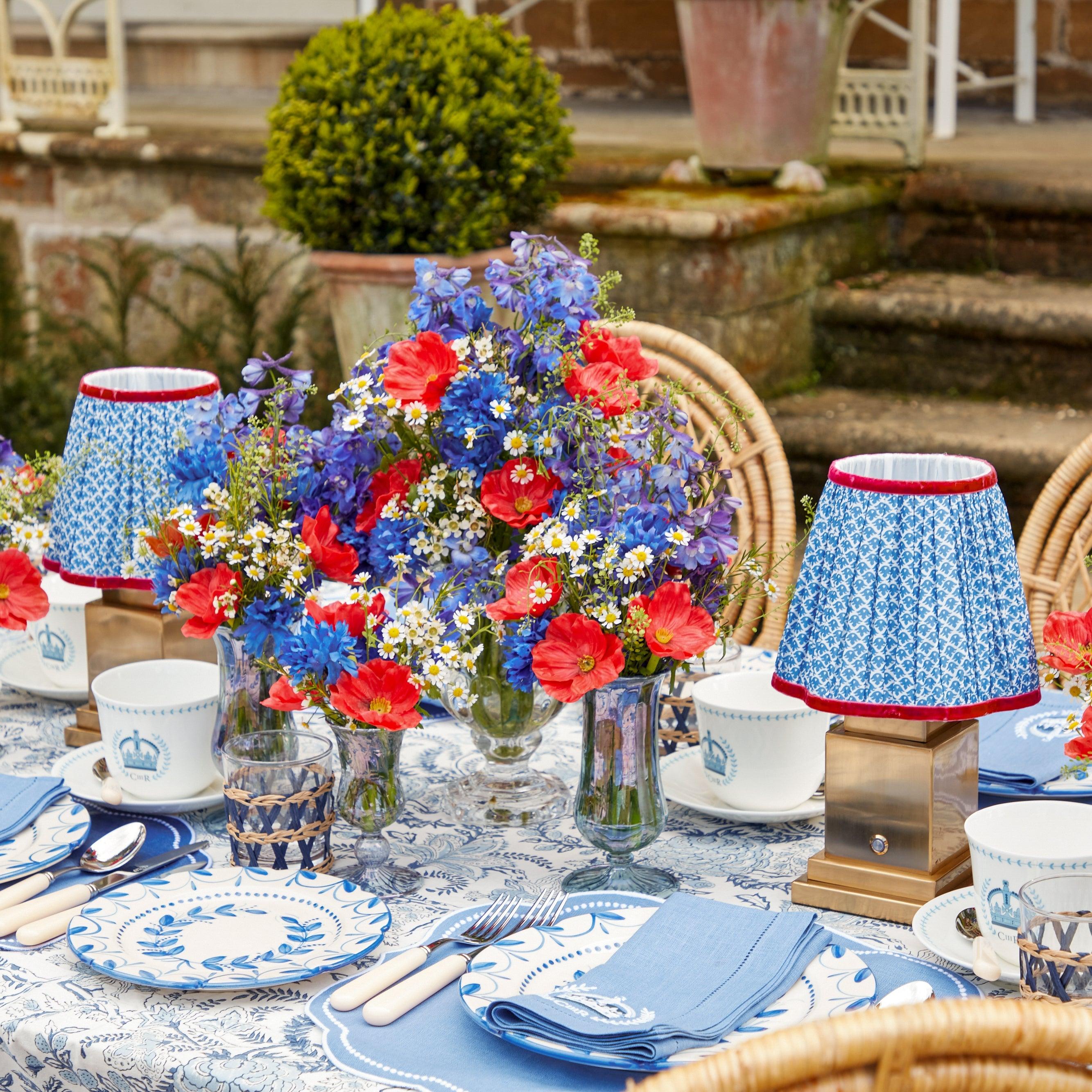 Blue Lotus Lampshade - Mrs. Alice