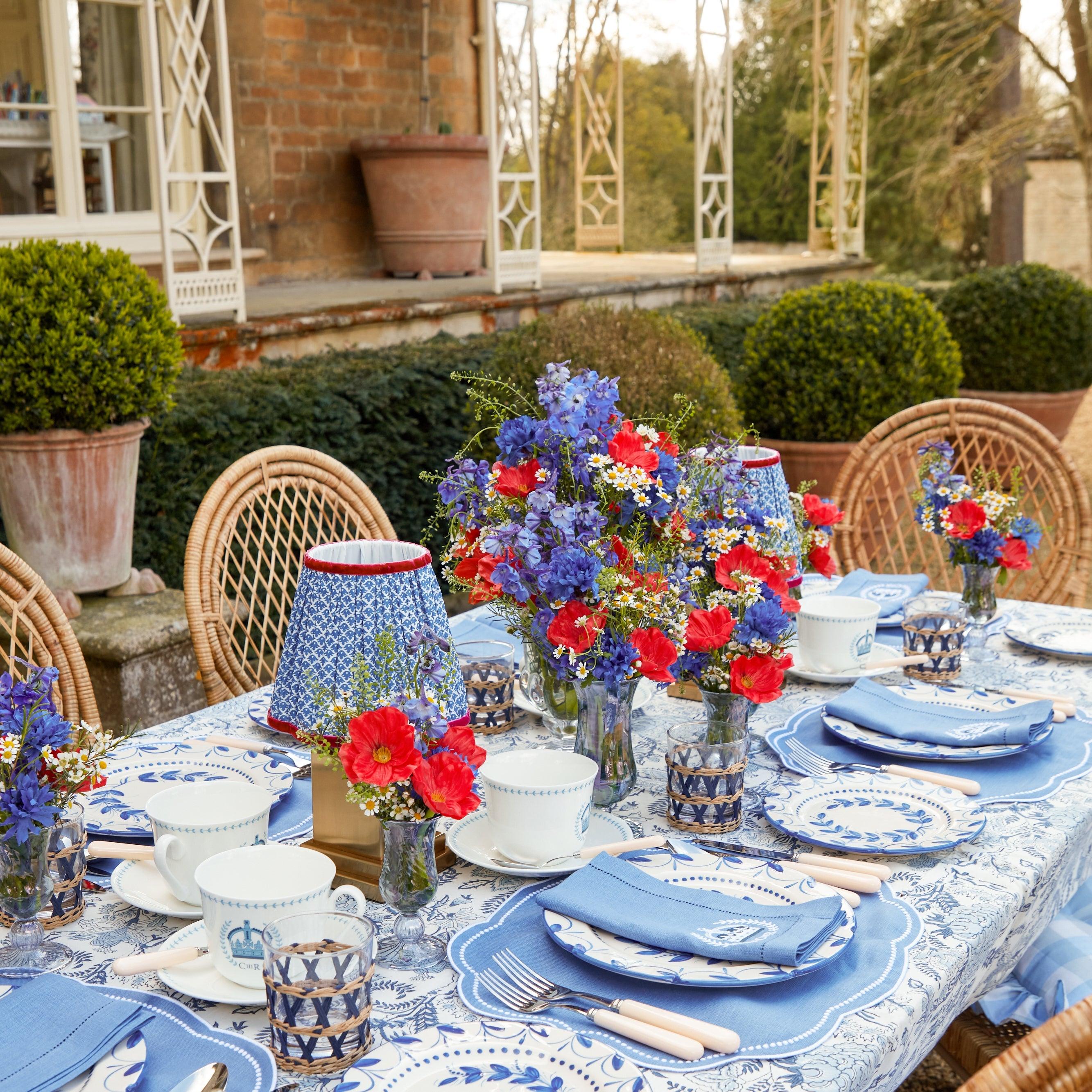 Blue Lotus Lampshade - Mrs. Alice