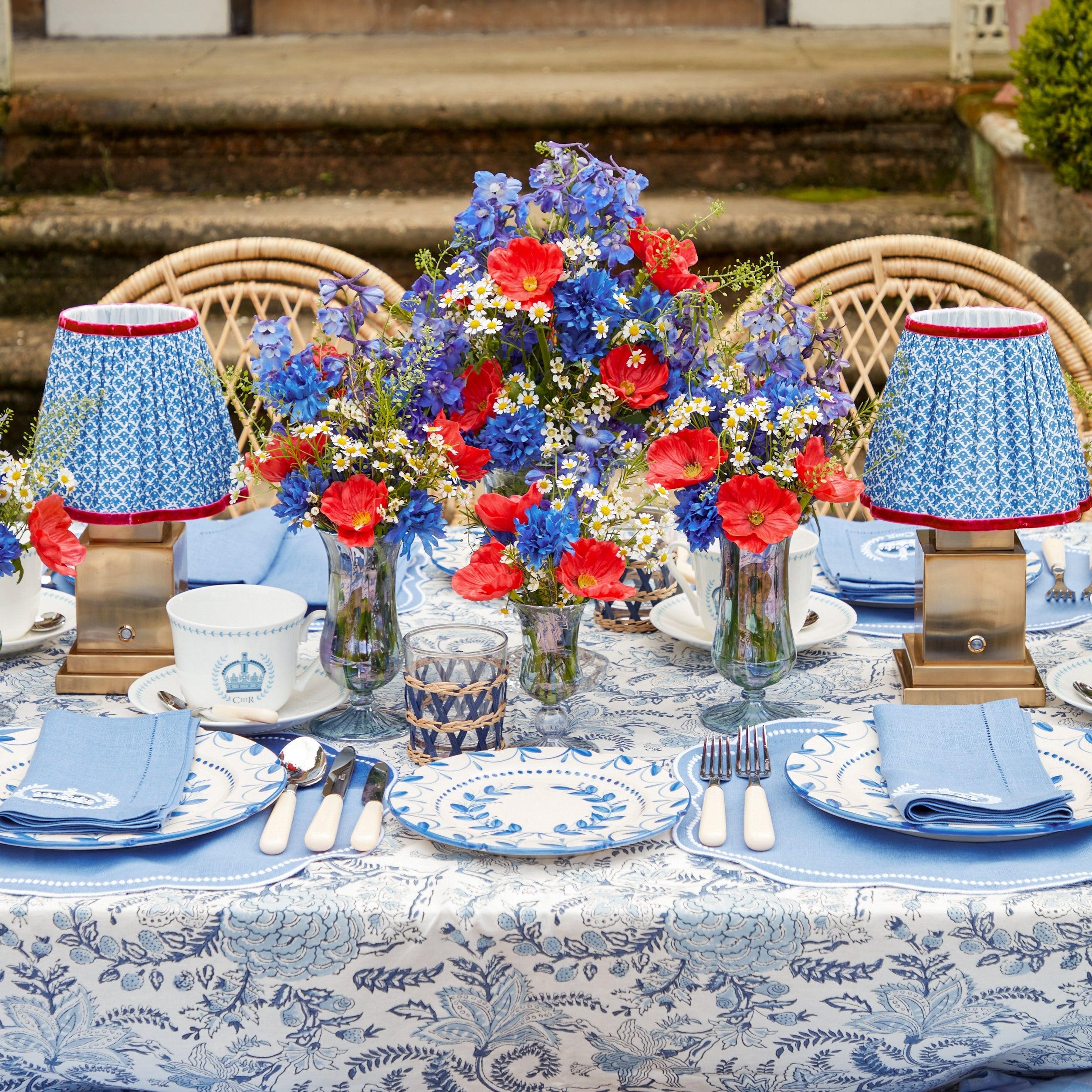 Blue Lotus Lampshade - Mrs. Alice