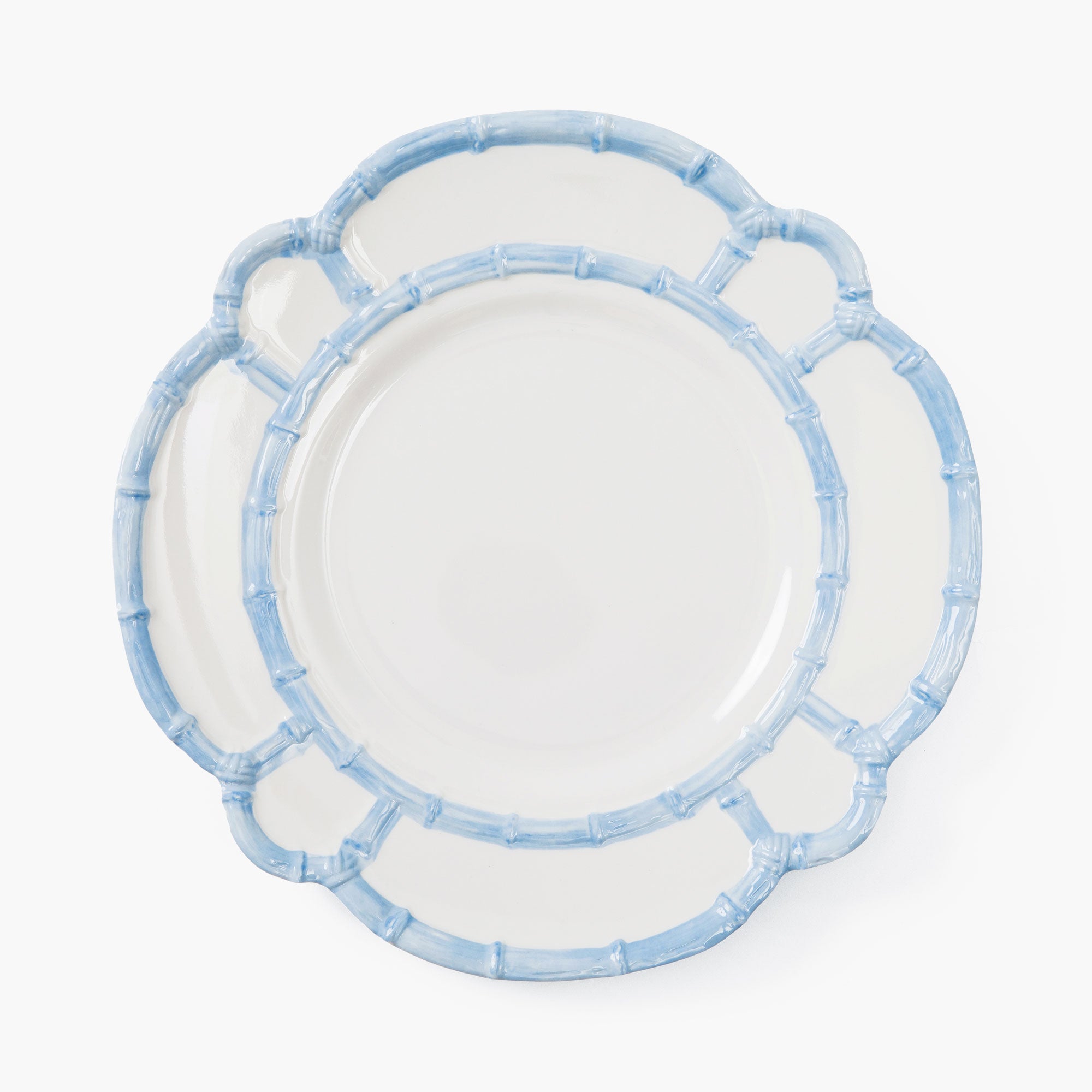 Blue Melamine Bamboo Dinner Plate (Set of 4)