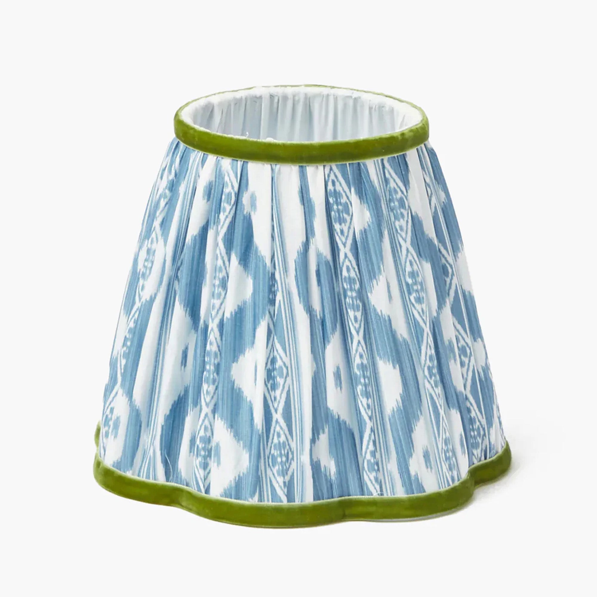 Blue & Green Ikat Lampshade (18cm)