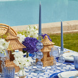 Turn any gathering into a stylish affair with the Camille Azure Candle Holder Pair.