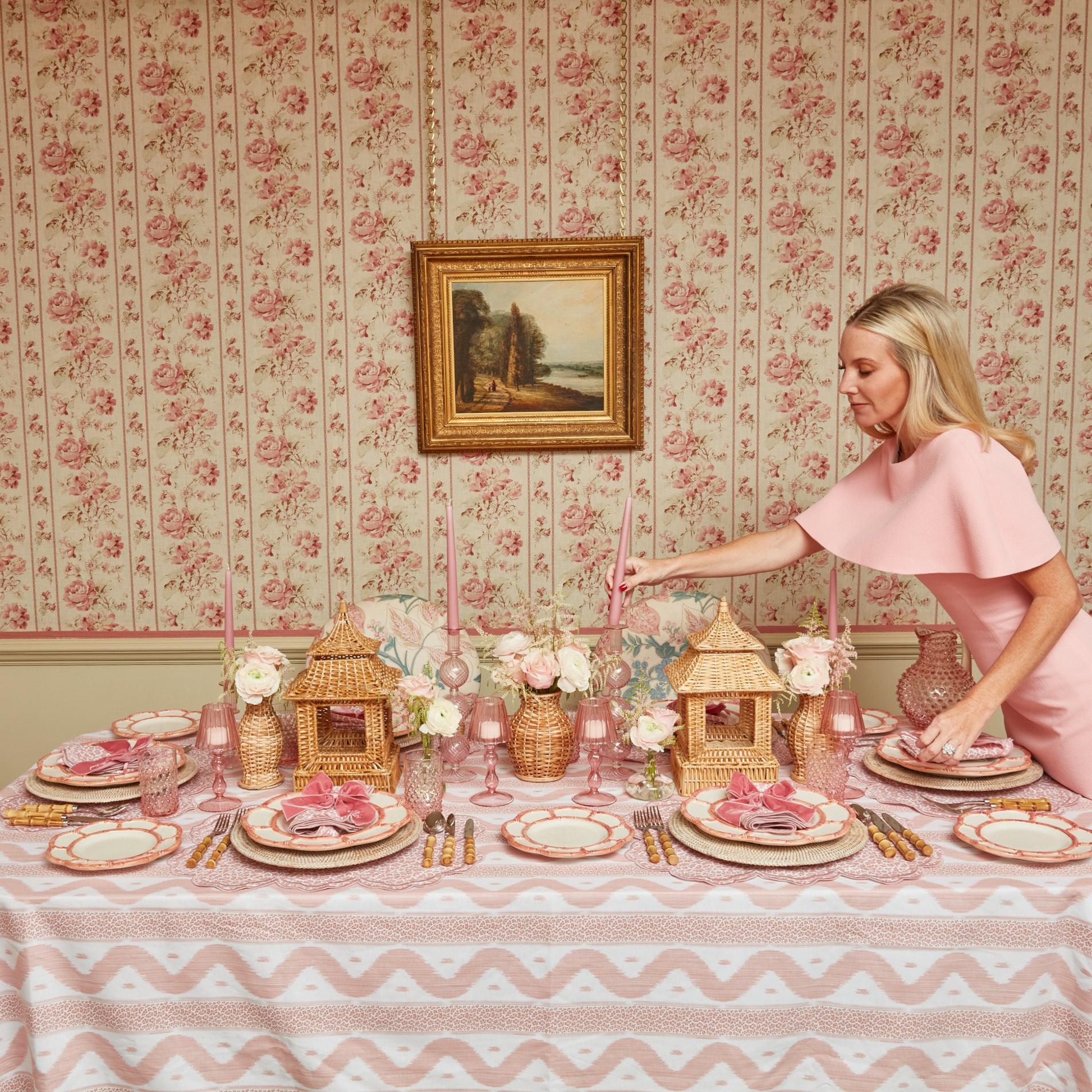 Camille Peony Candle Holder (Pair) - Mrs. Alice