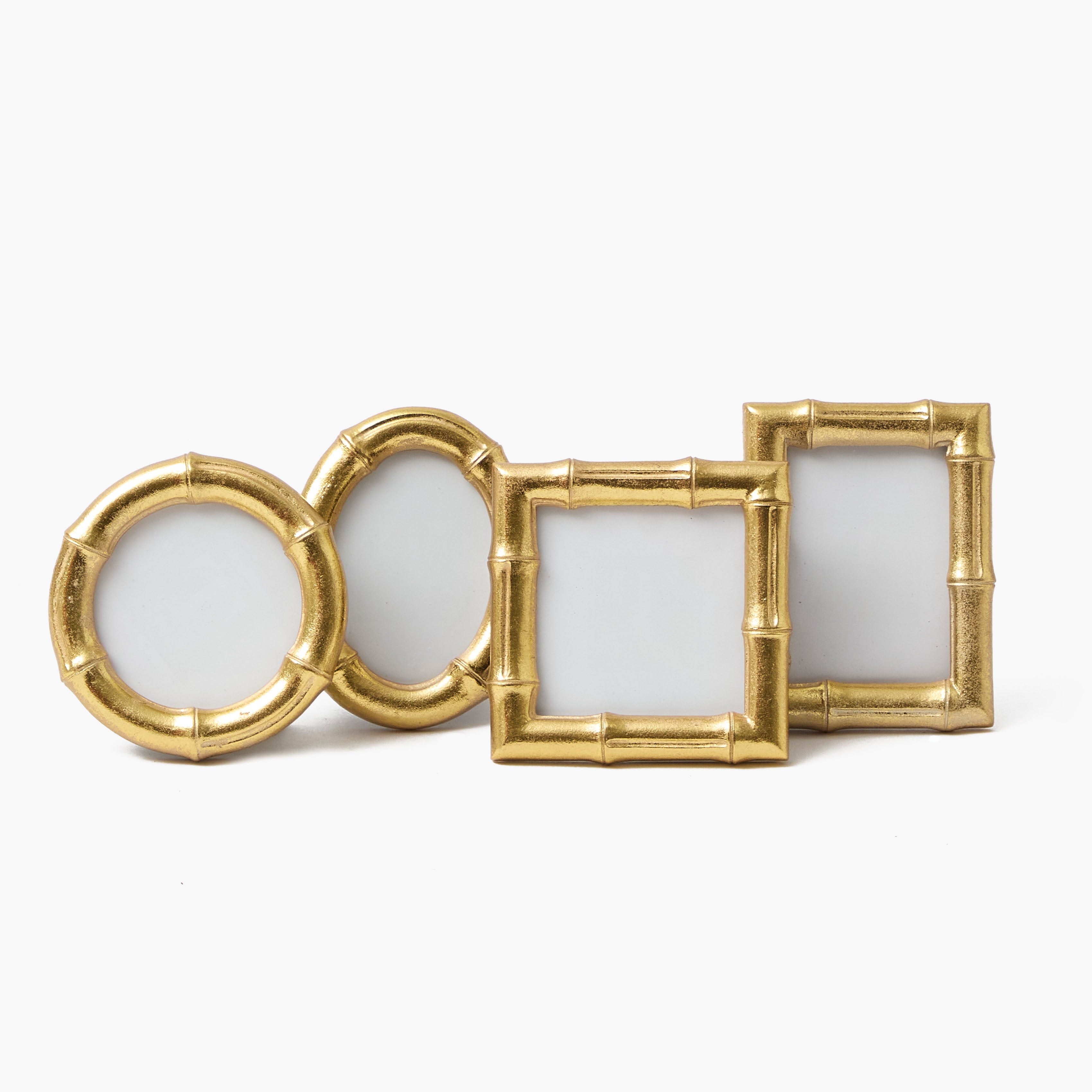 Gold Mini Bamboo Photo Frames (Set of 4)