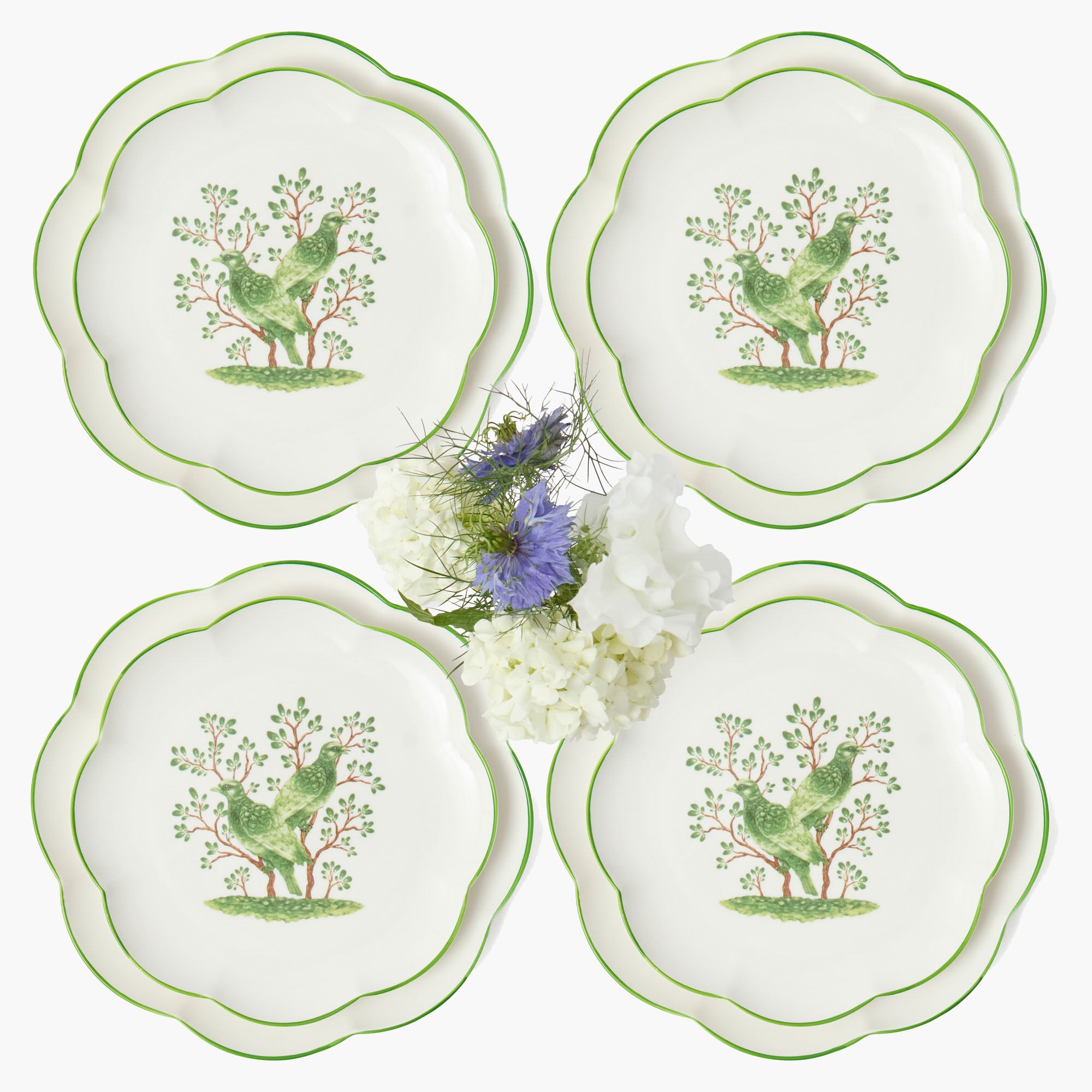 Singing Bird Dinner & Starter Plates (Set of 8)