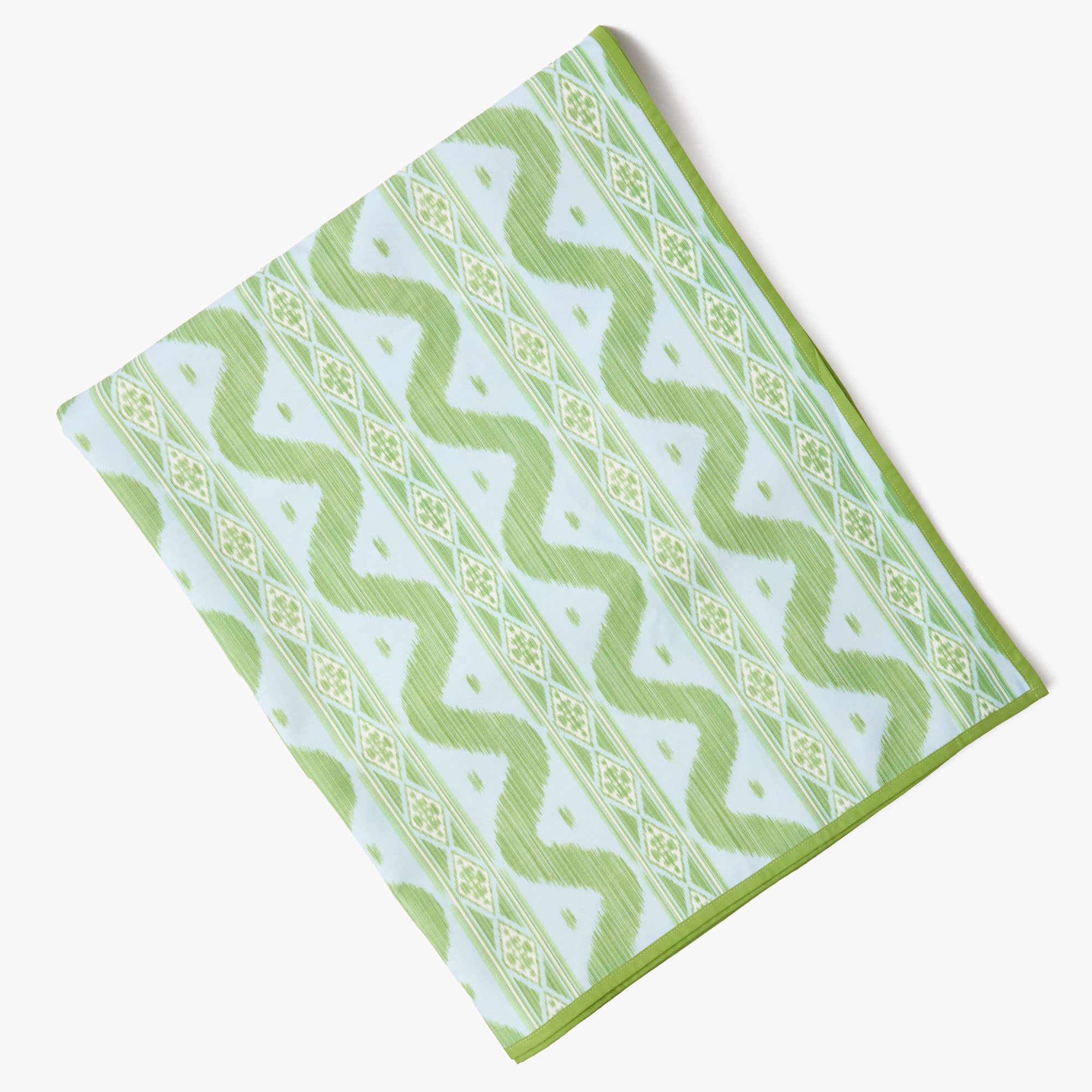 Blue & Green Ikat Tablecloth