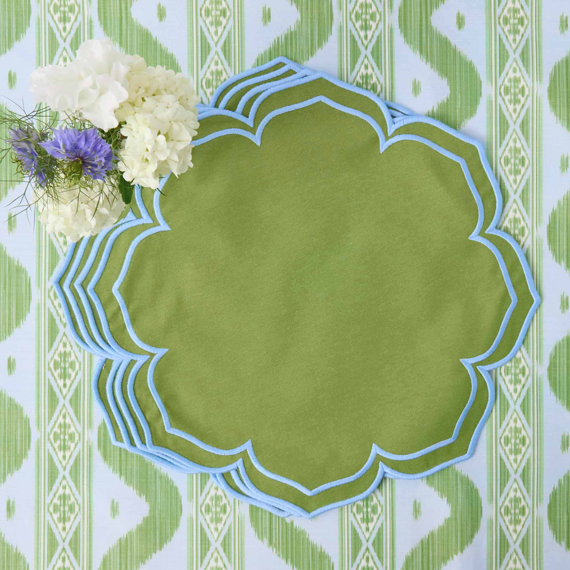 Fleur Green Placemats (Set of 4)