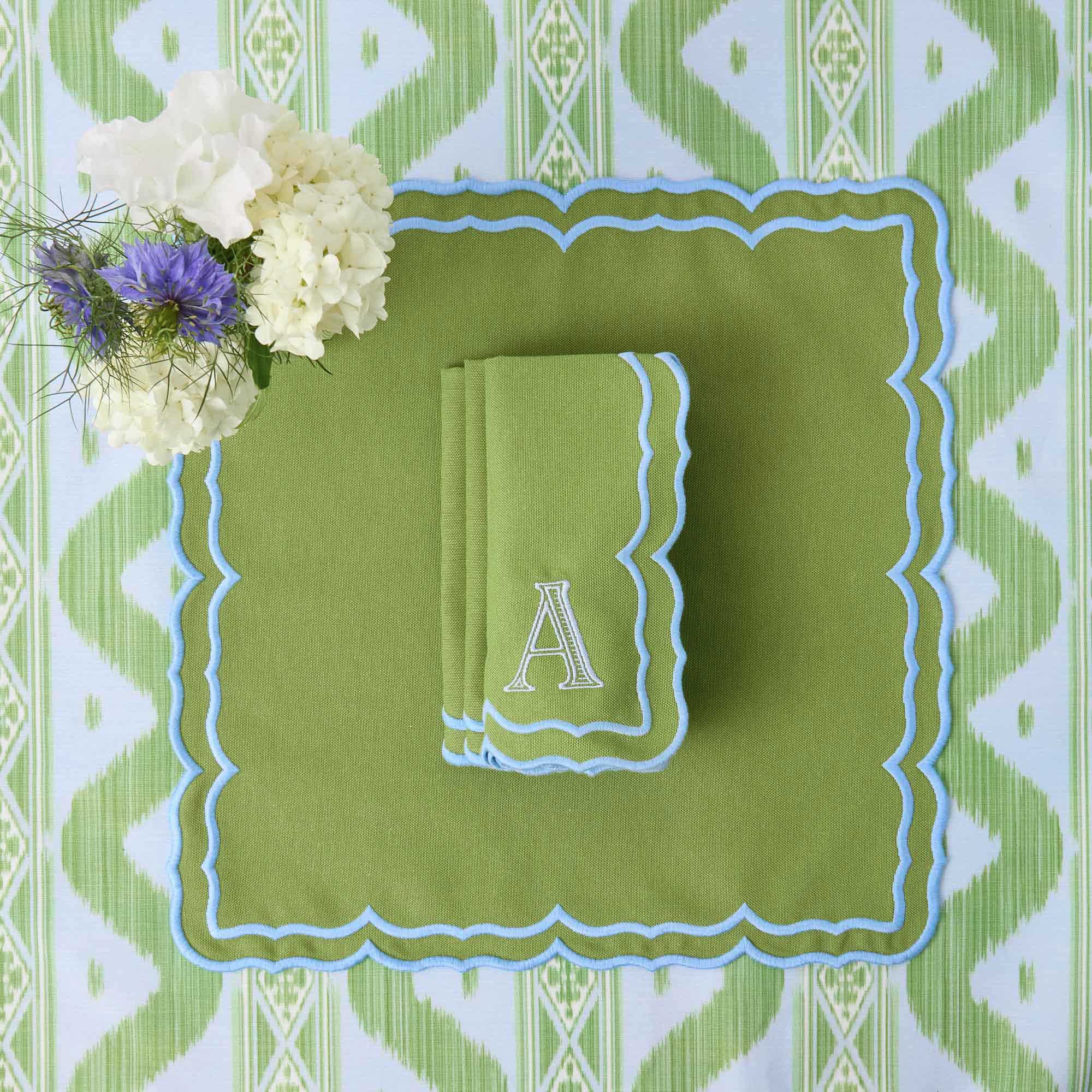 Fleur Green Napkins (Set of 4)