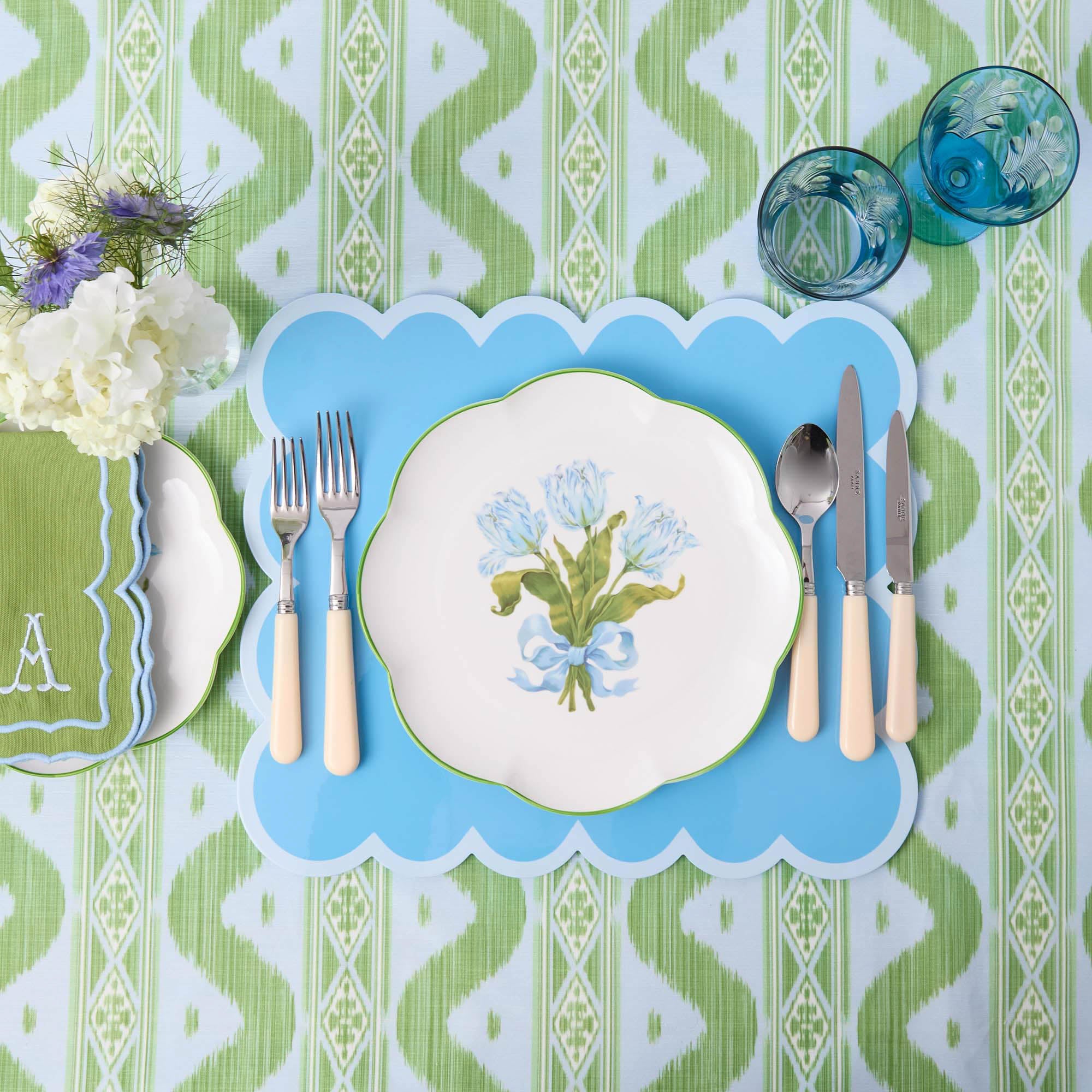 Blue Tulip Dinner Plate