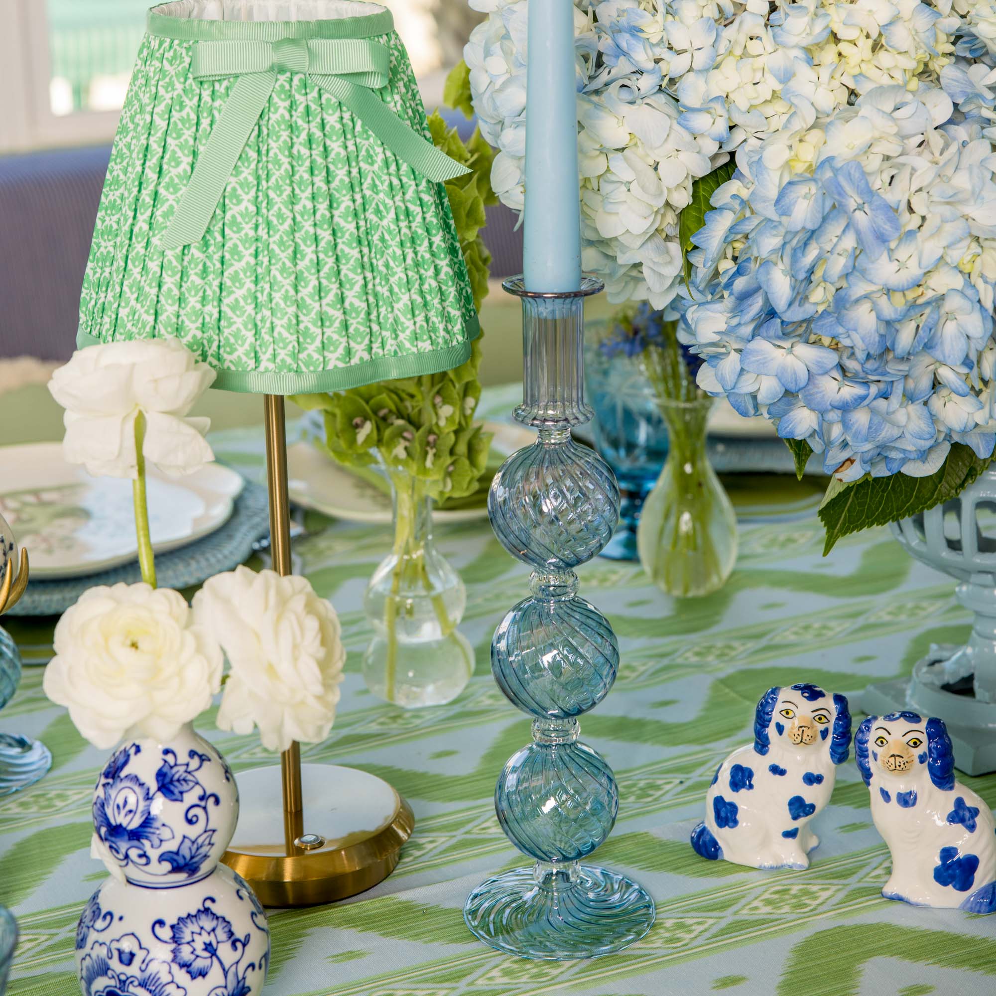 Blue Staffordshire Dog Salt & Pepper Shakers