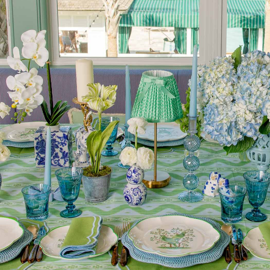 Mrs. Alice Handpainted Green Tulip