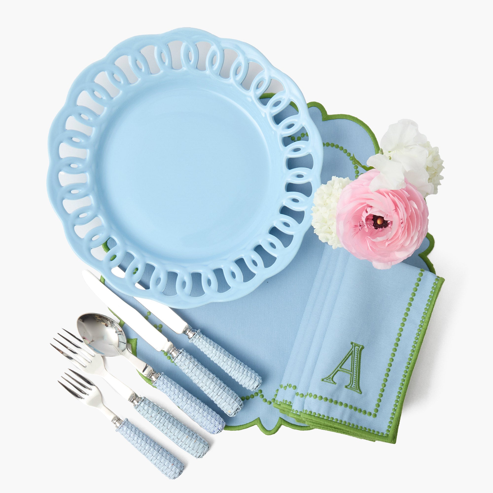 Blue Rattan Cutlery (5 Piece)