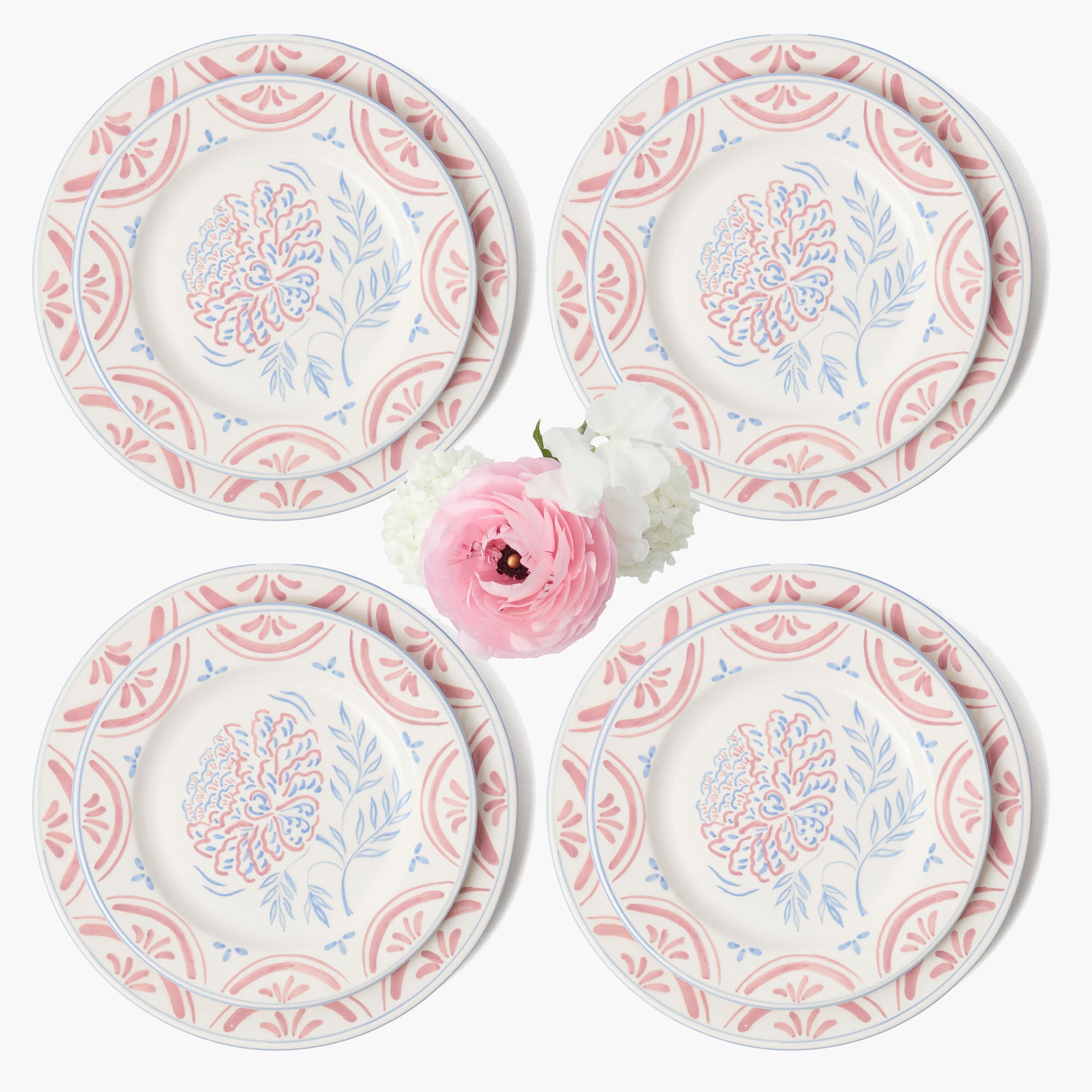 Eliza Floral Dinner & Starter Plates (Set of 8)