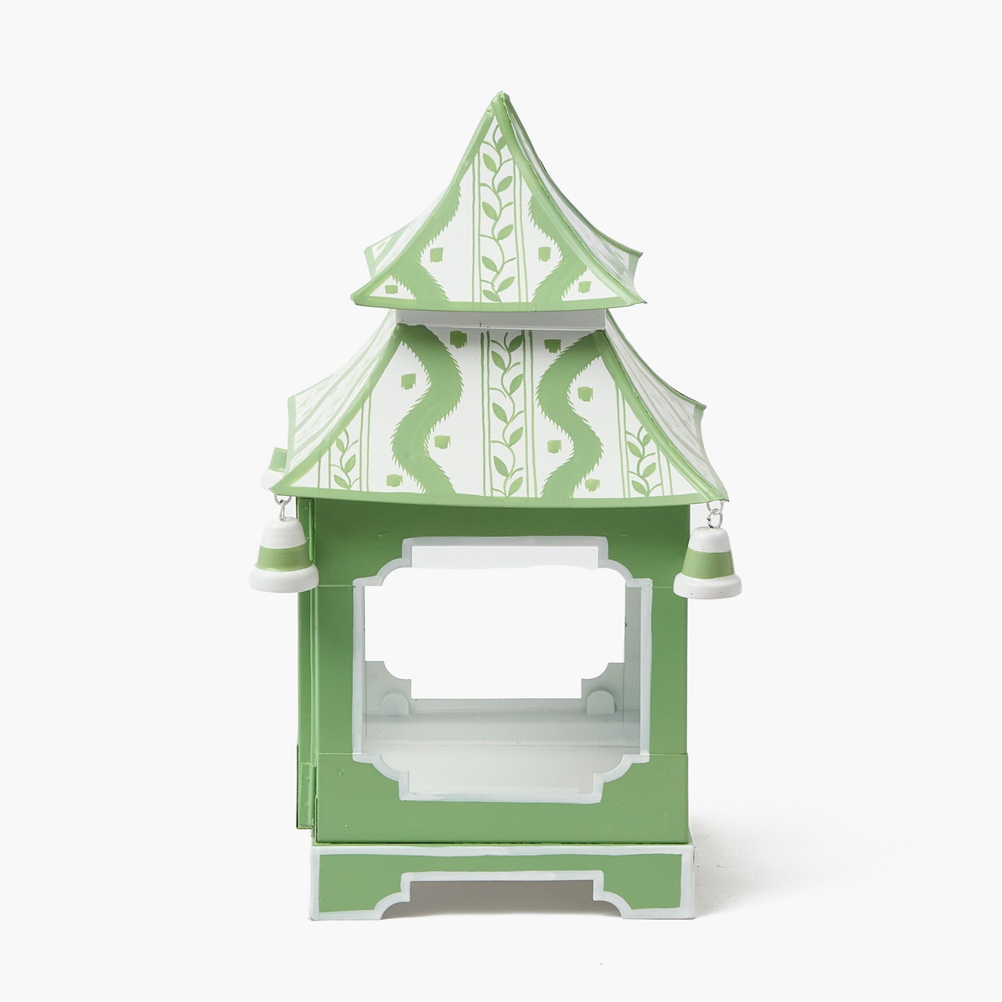 Green Mini Ikat Pagoda Lanterns (Pair)