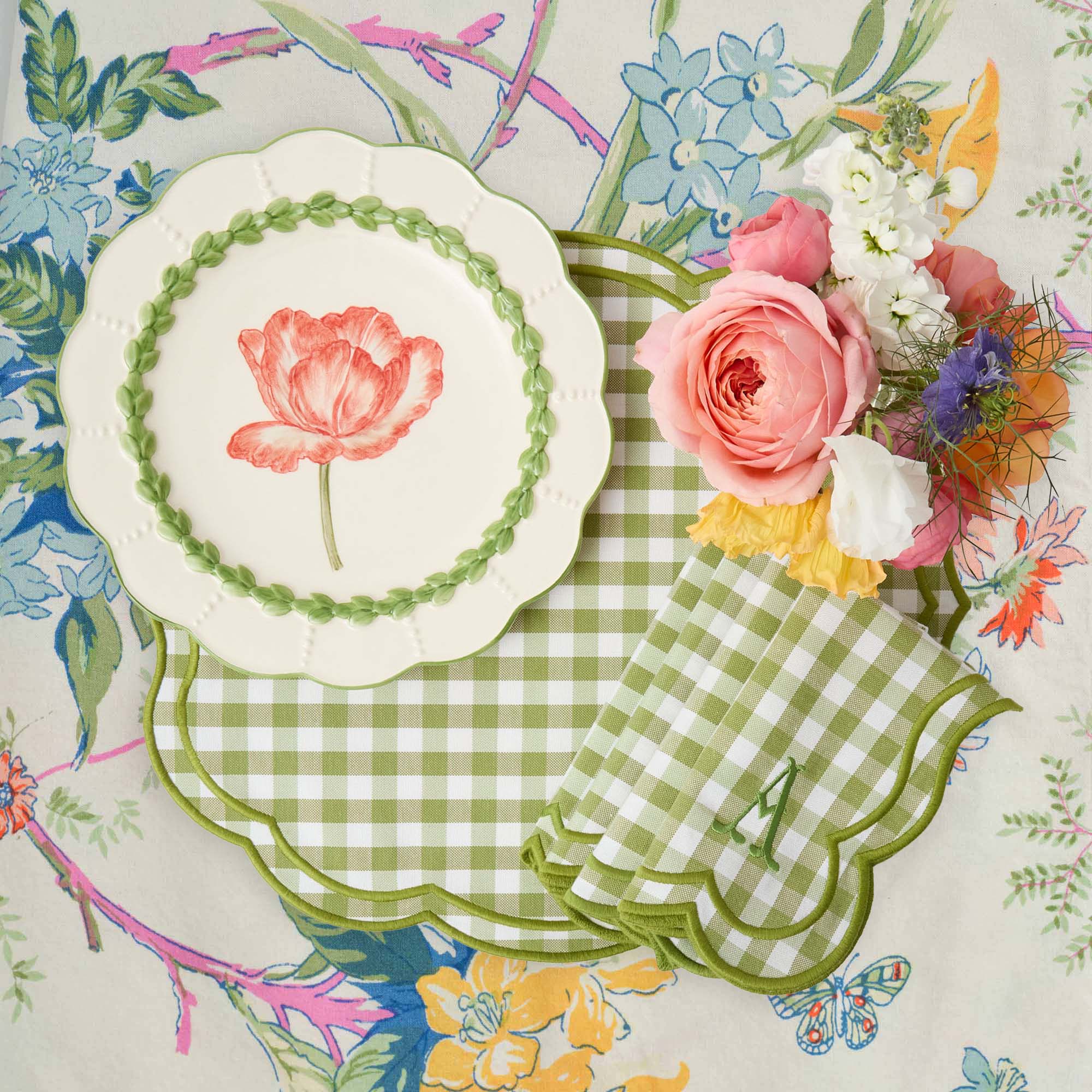 Eloise Green Gingham Placemats (Set of 4)