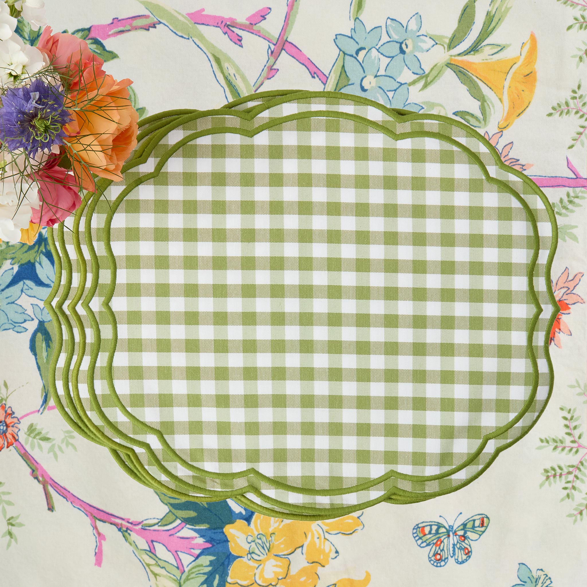 Eloise Green Gingham Placemats (Set of 4)
