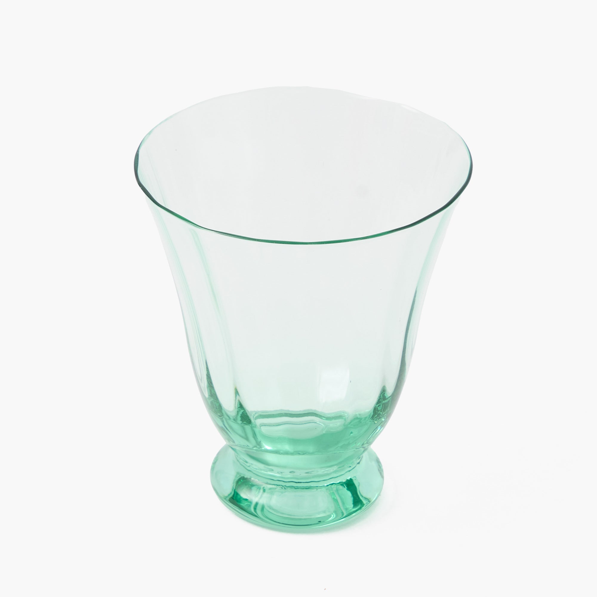Green Tulip Water Glasses (Set of 4)