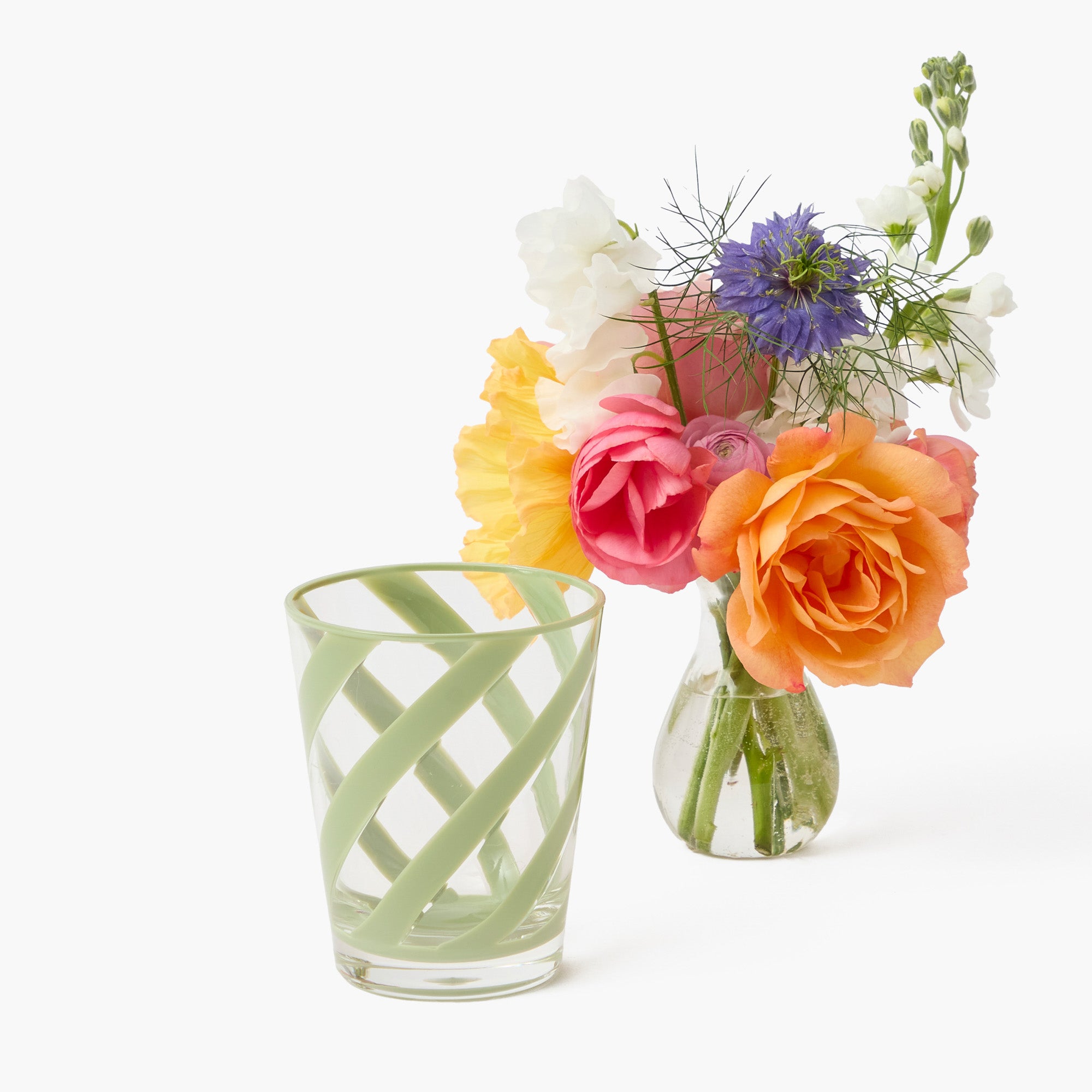 Green Swirl Outdoor Glasses (Set of 6)