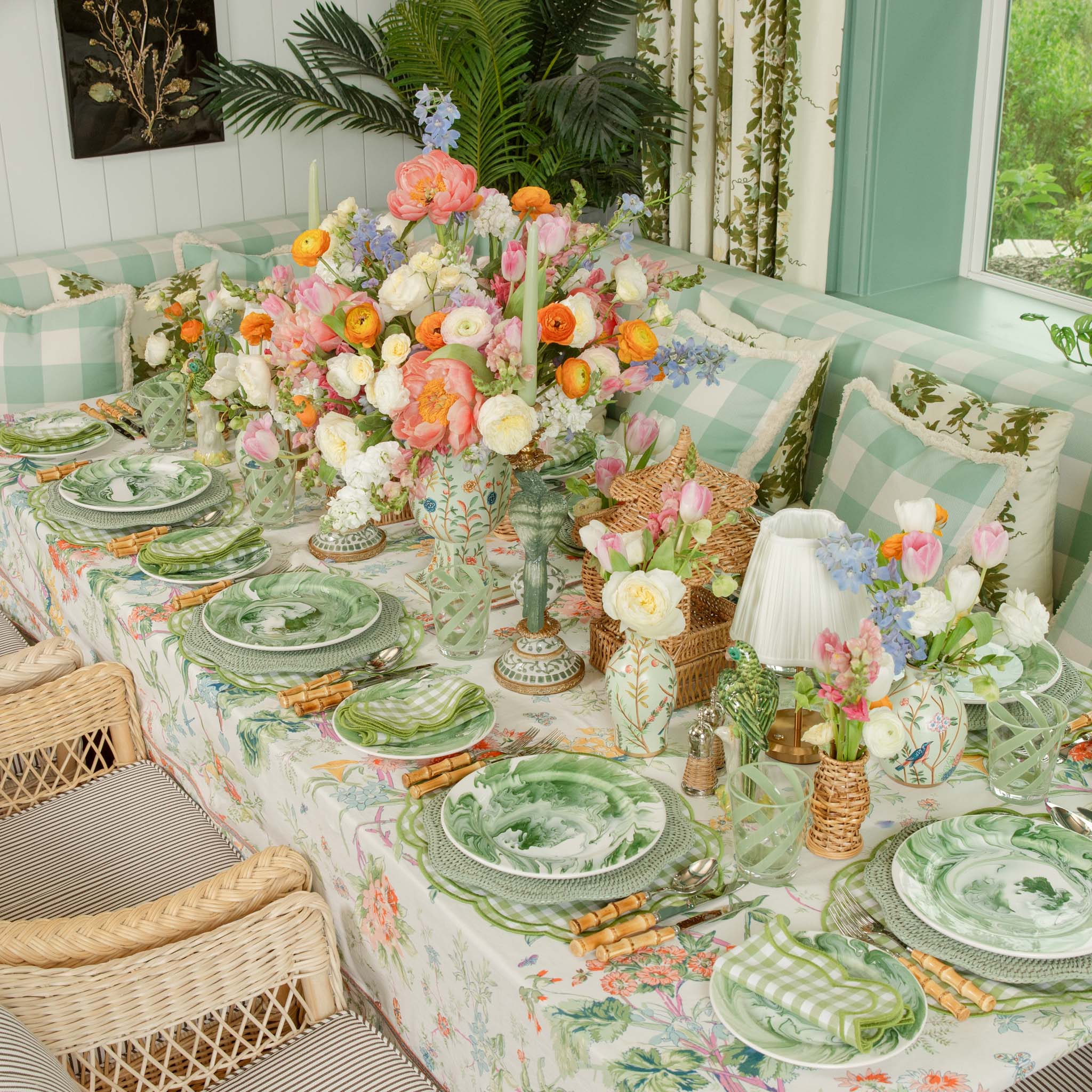 Eloise Green Gingham Placemats (Set of 4)