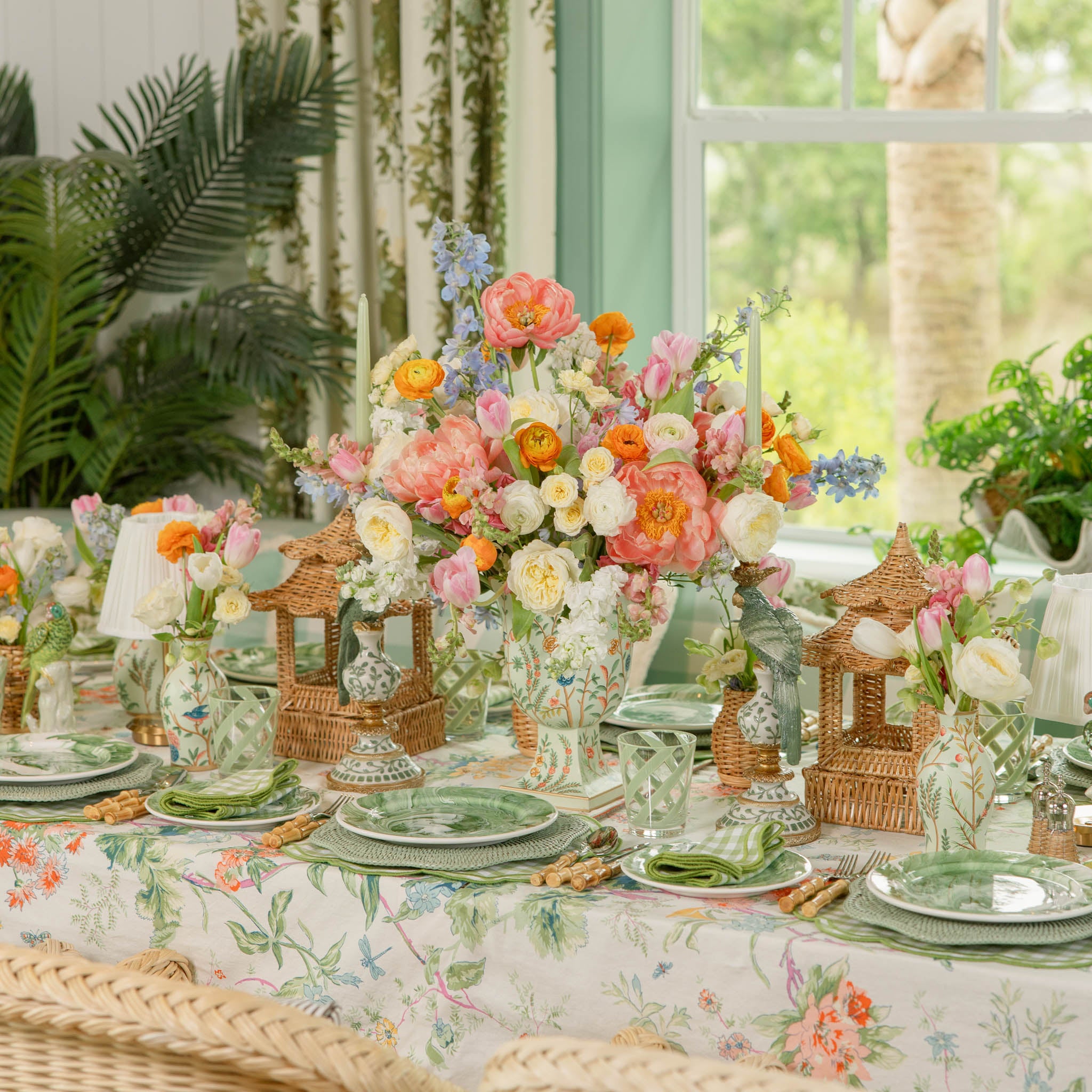 Green Swirl Outdoor Glasses (Set of 6)