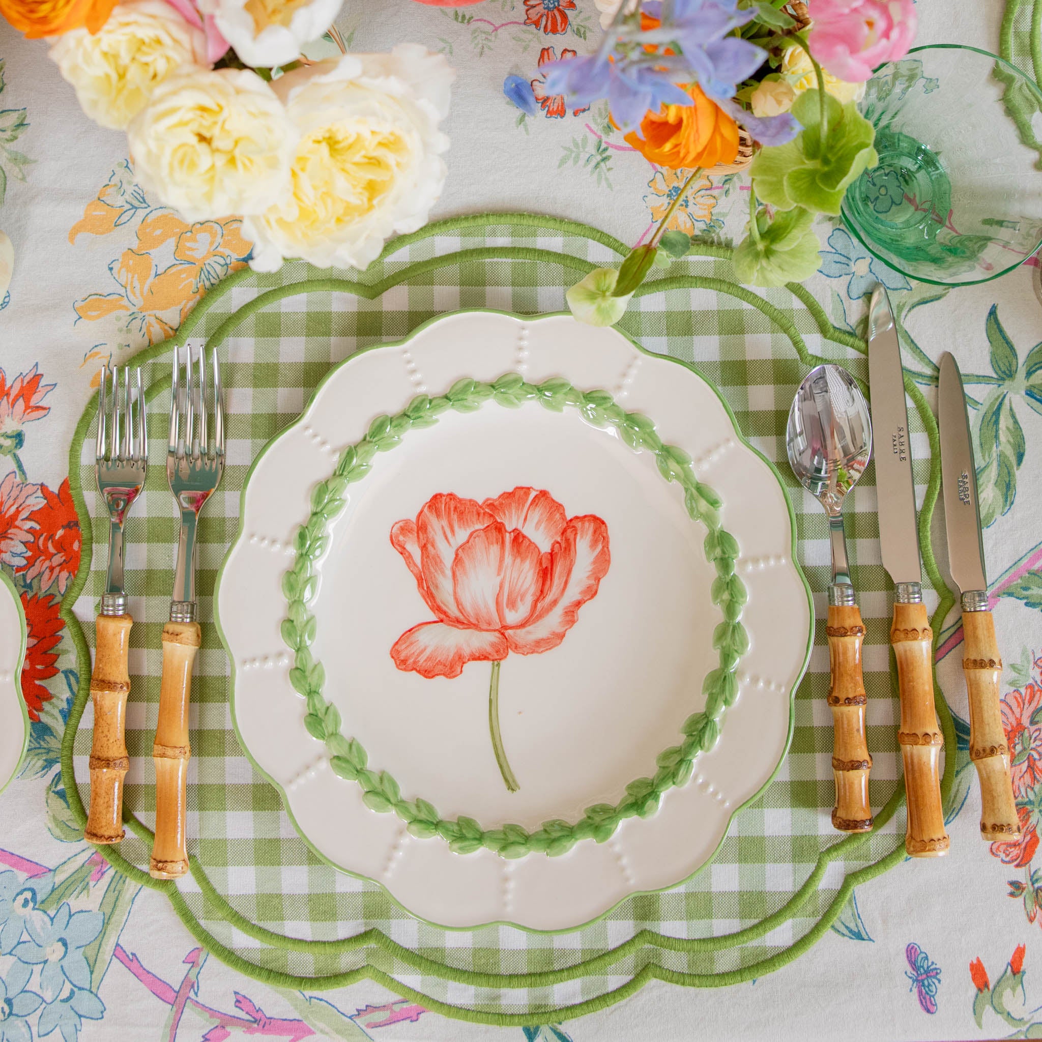 Eloise Green Gingham Placemats (Set of 4)