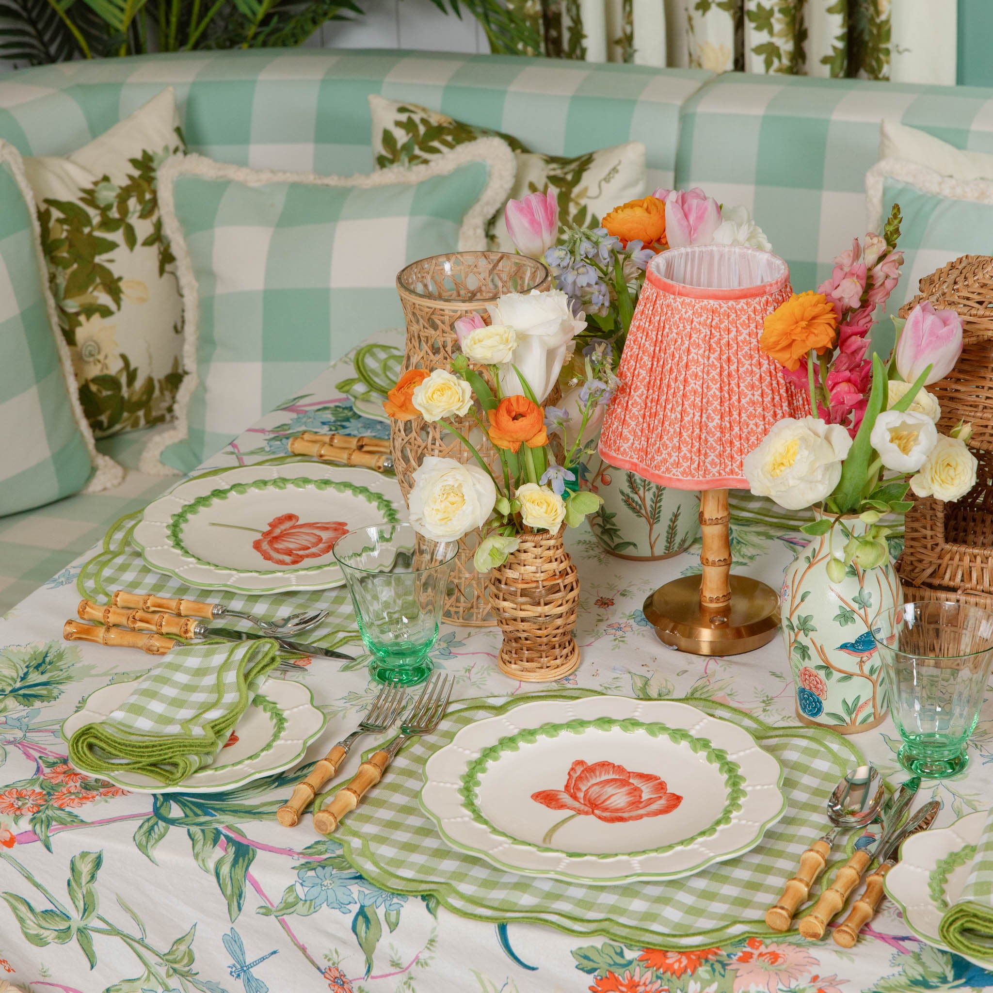 Eloise Green Gingham Placemats (Set of 4)