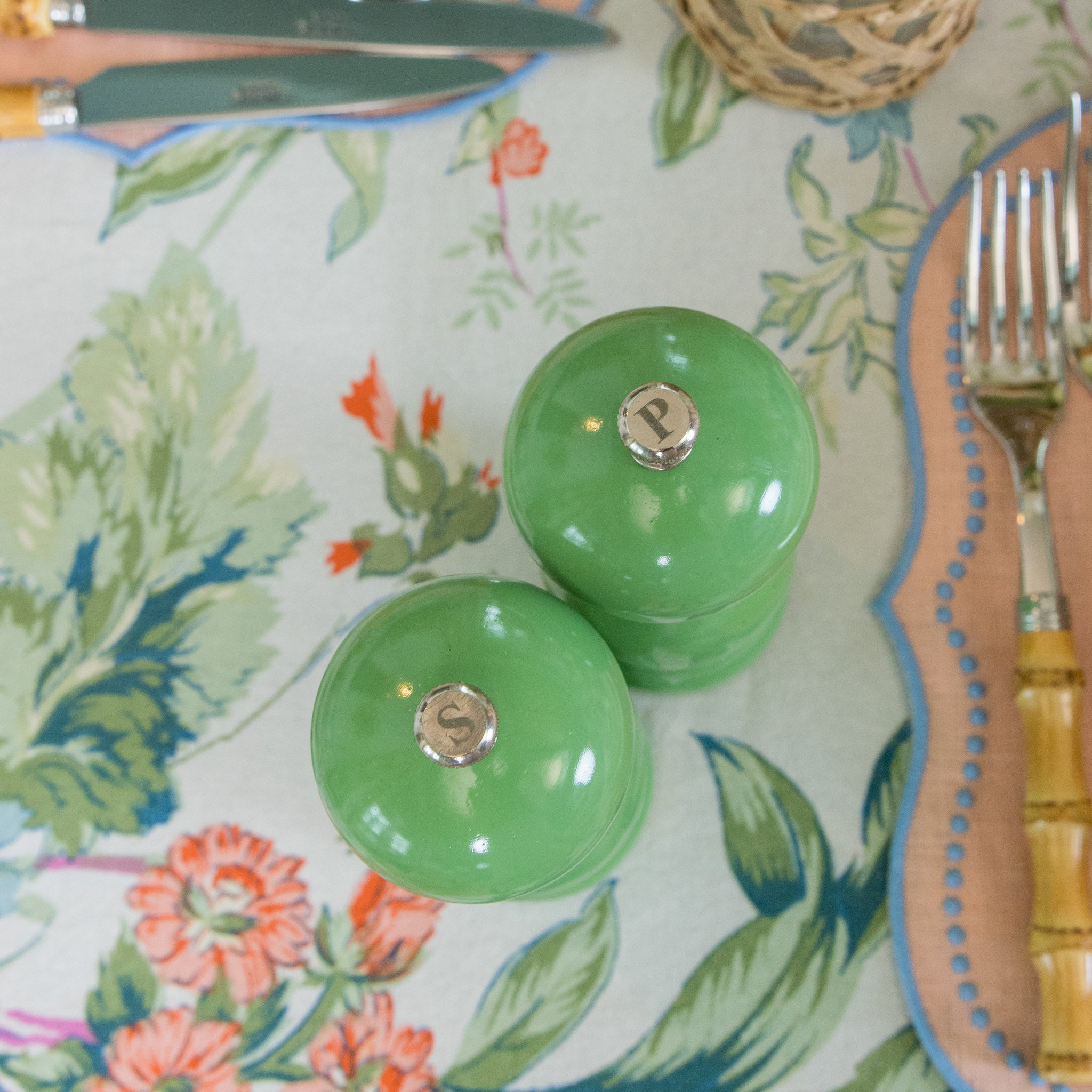 Green Lacquer Salt & Pepper Set