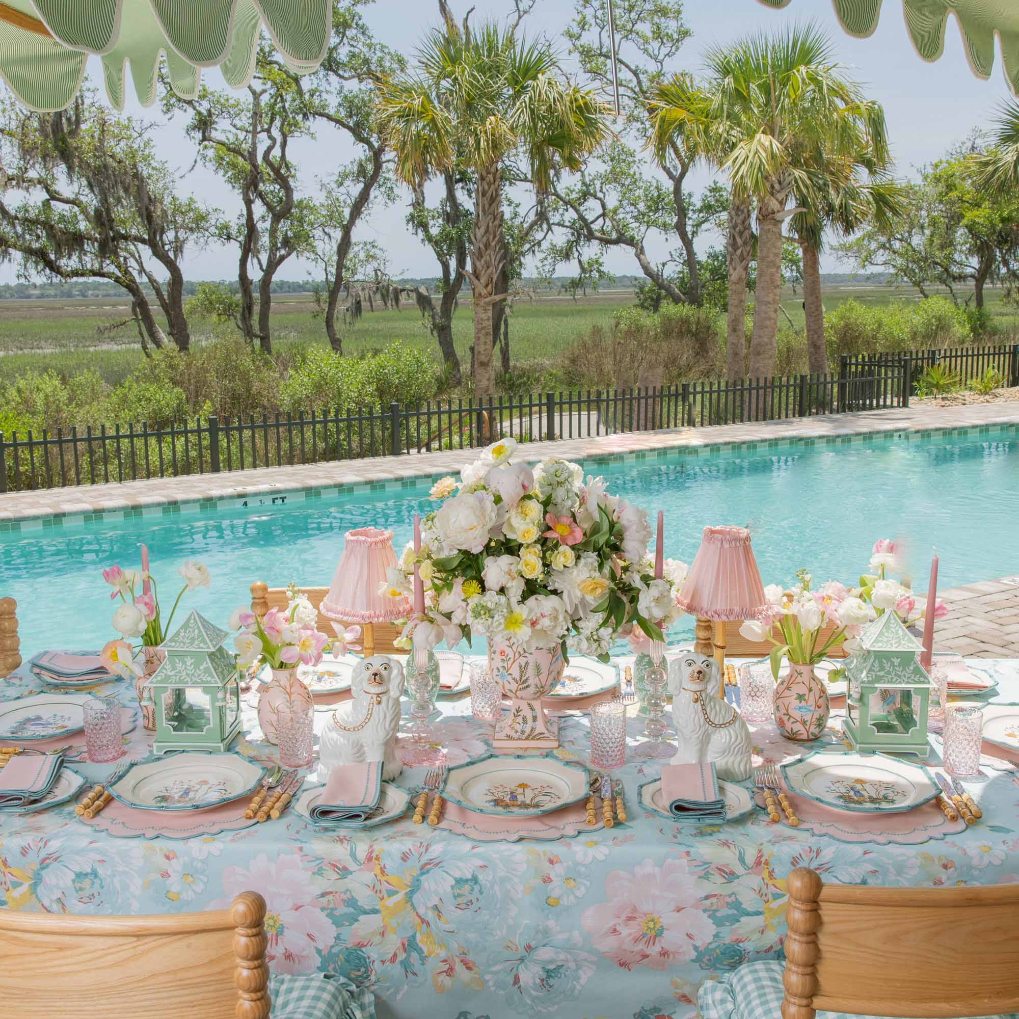 Pink Chinoiserie Tole Vases (Set of 3)