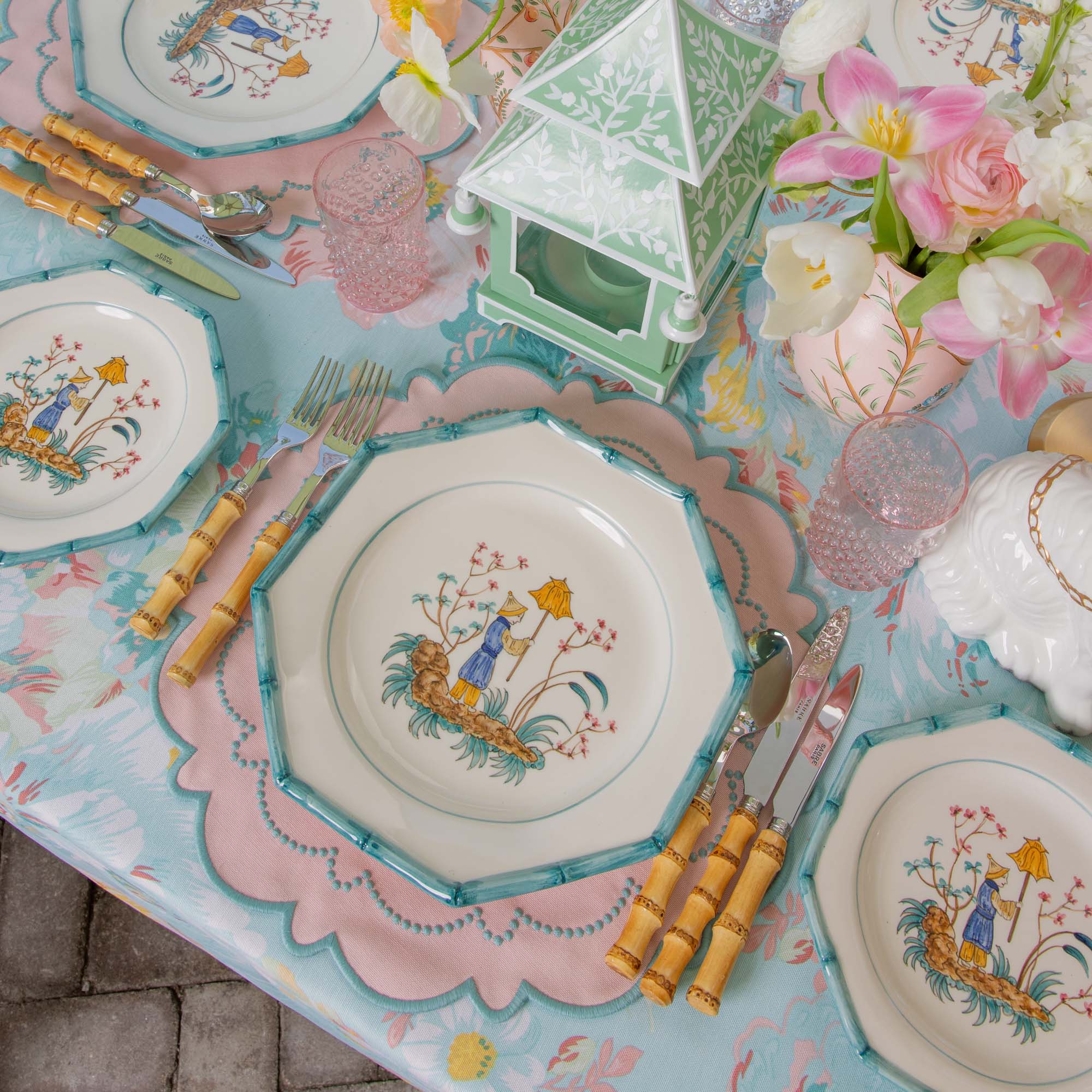 Patricia Blue Bamboo Starter Plates (Set of 4)