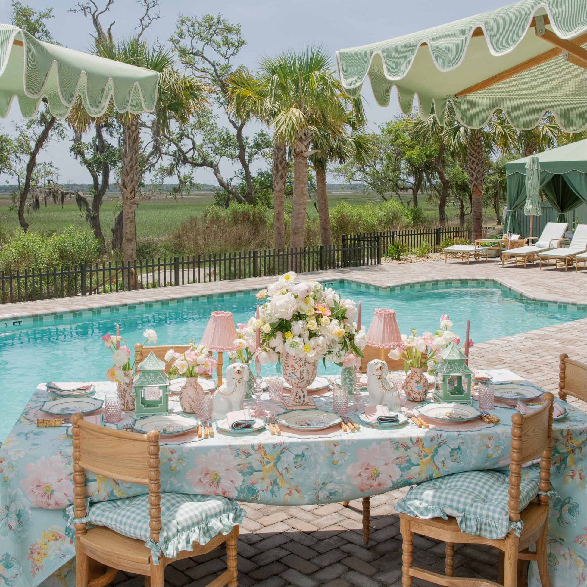 Patricia Blue Bamboo Starter Plates (Set of 4)