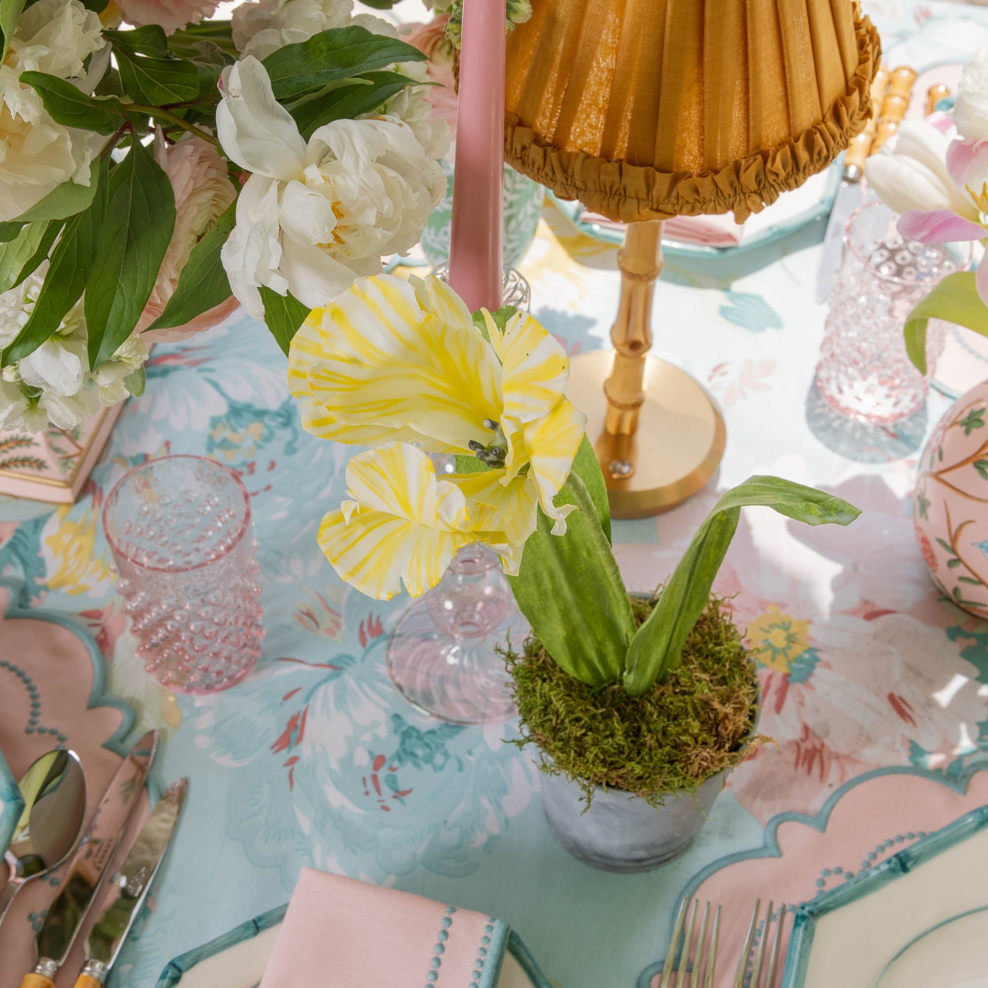 Mrs. Alice Handpainted Yellow Tulip