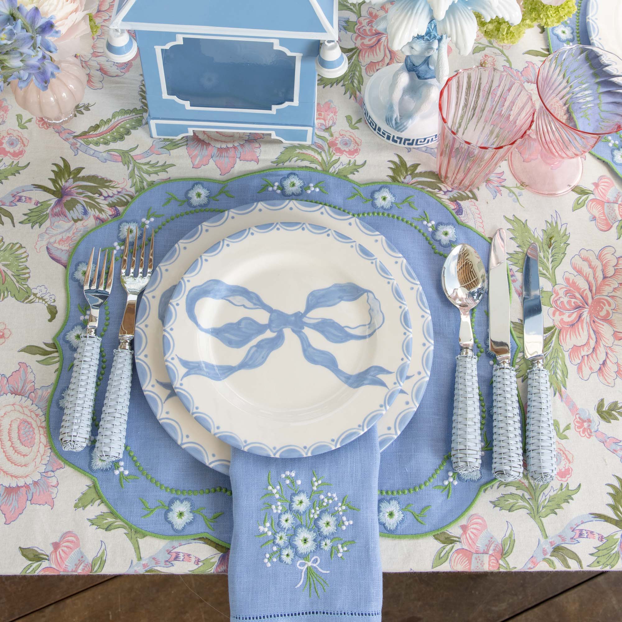 Pink Fluted Wine Glasses (Set of 4)