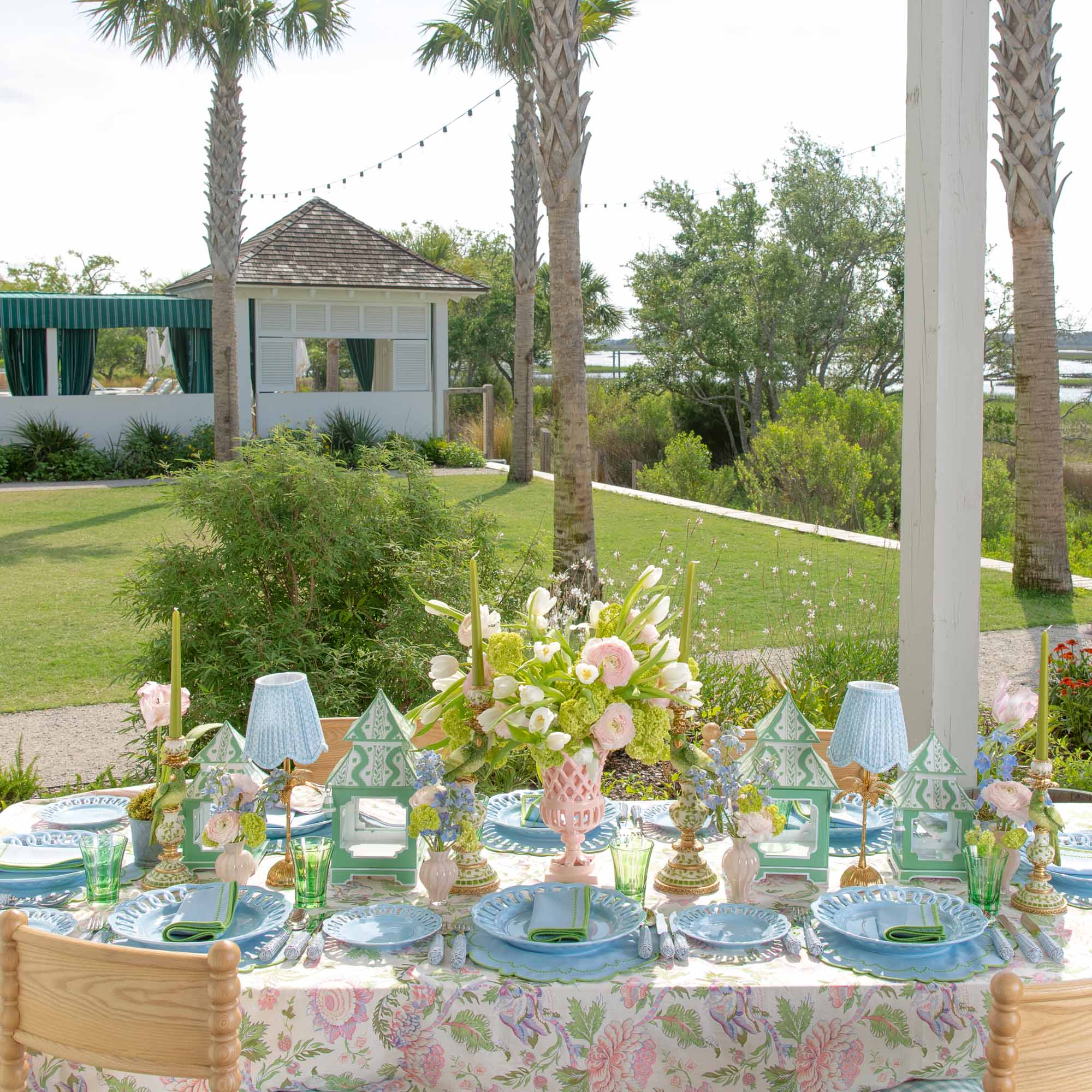 Small Green Parrot Candle Holders (Pair)