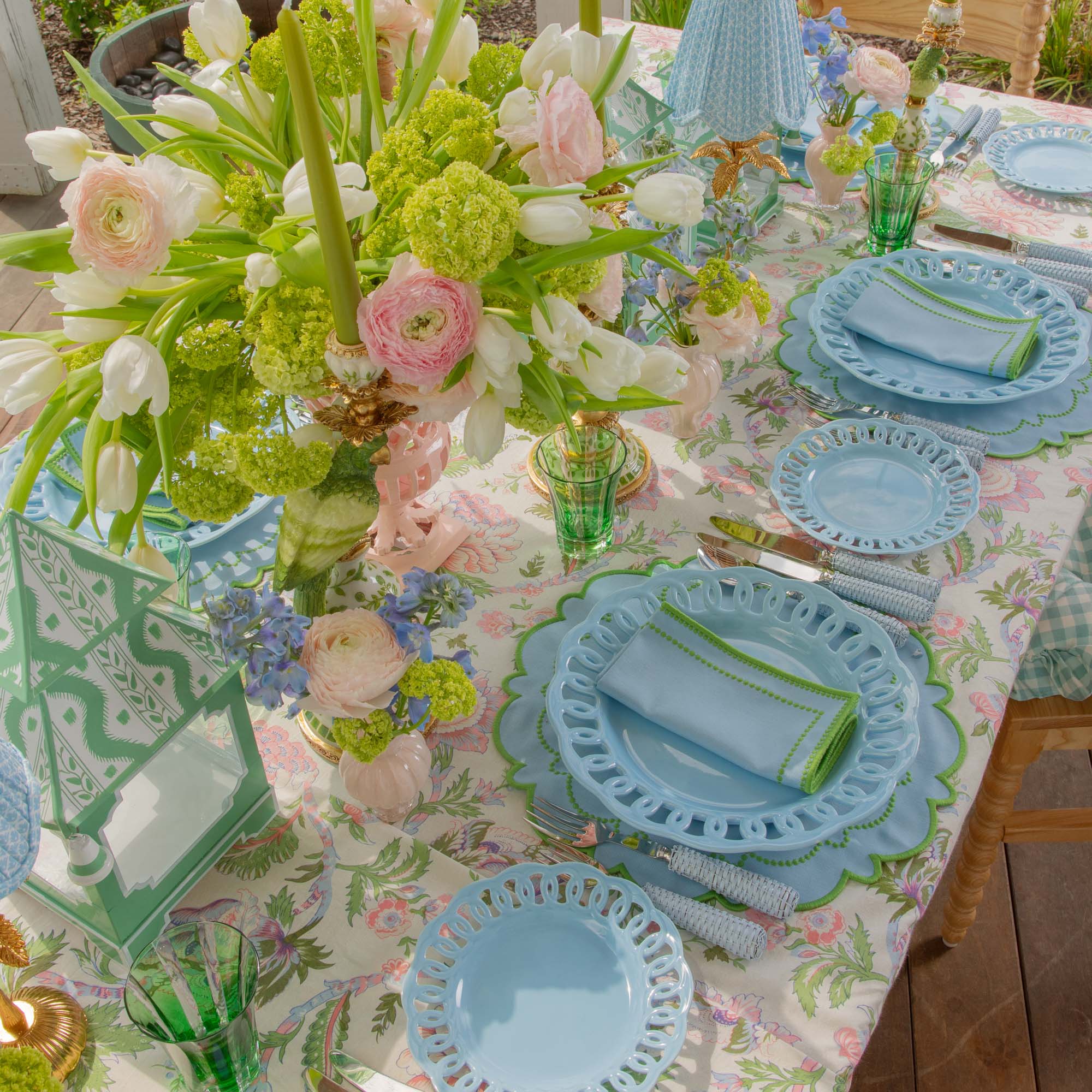 Mariana Blue & Green Placemats & Napkins (Set of 4)