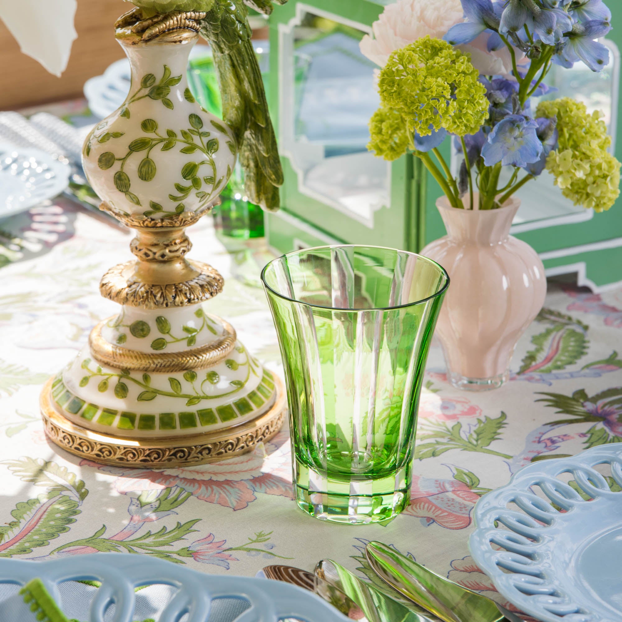 Green Positano Glasses (Set of 4)