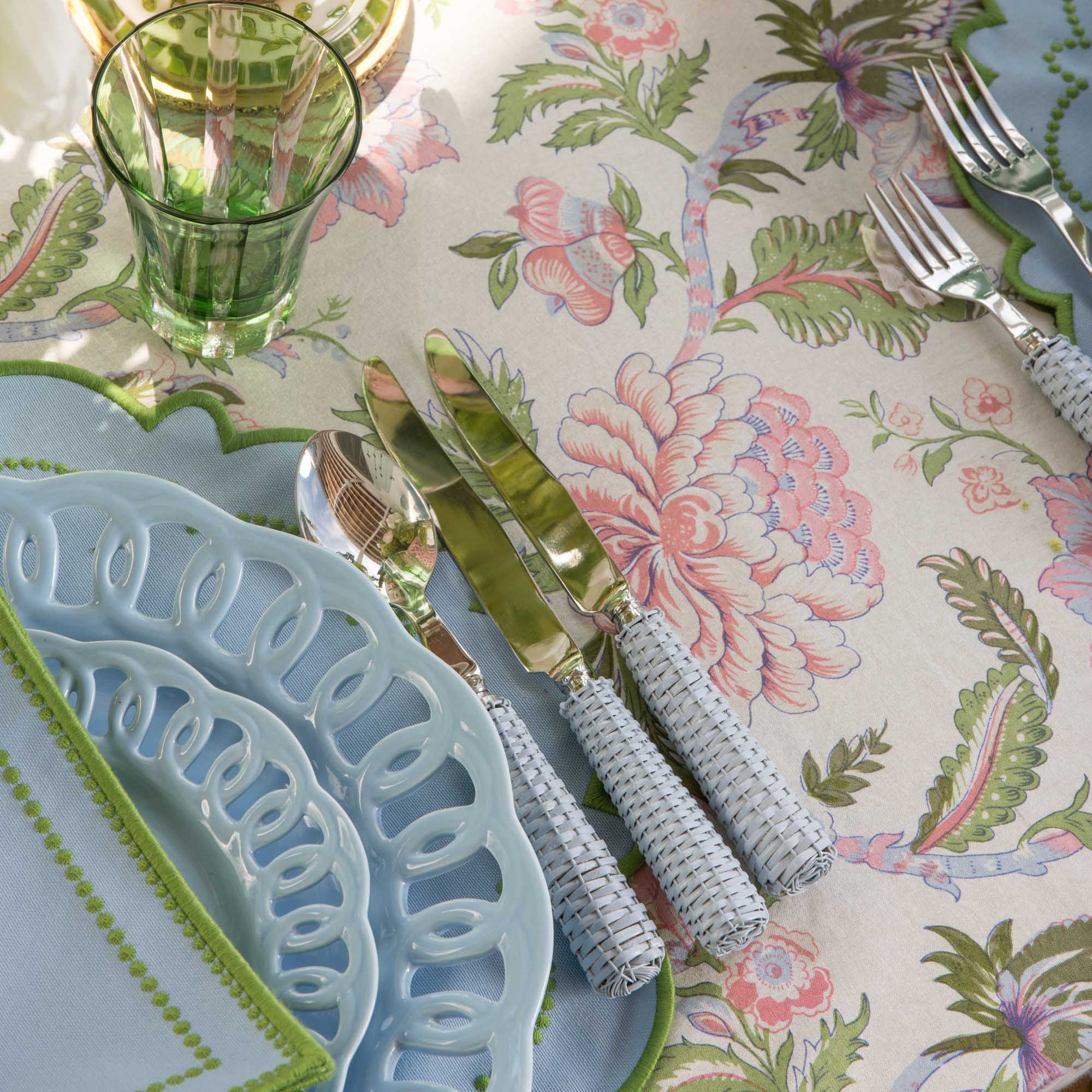 Blue Rattan Cutlery (5 Piece)