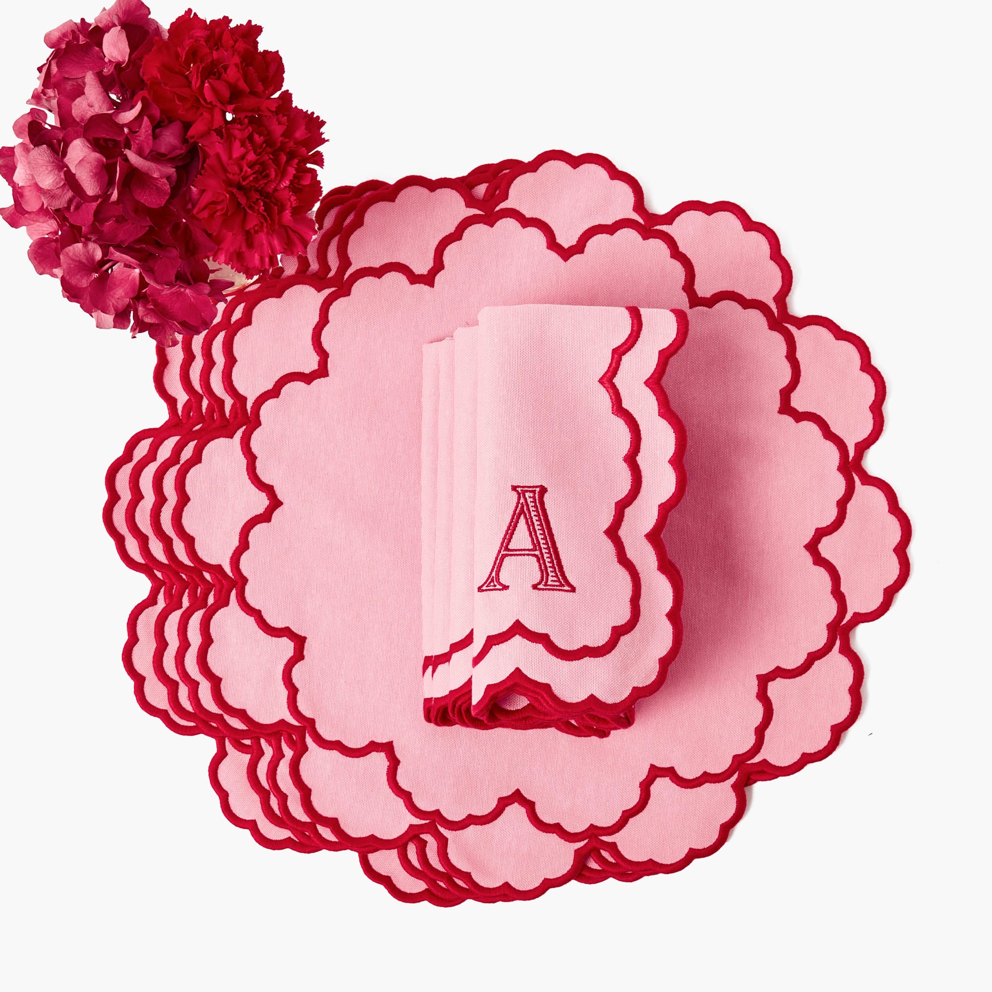 Carolina Pink Placemats & Napkins (Set of 4)